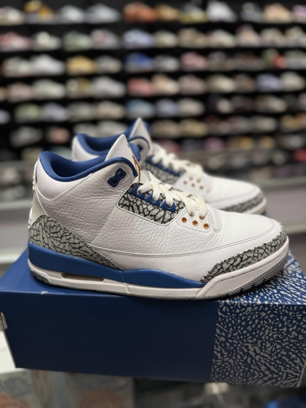 Jordan Brand Jordan 3 Retro Washington Wizards Size 9.5 Pre-Owned Blue Size US 9.5 / EU 42-43 - 2 Thumbnail