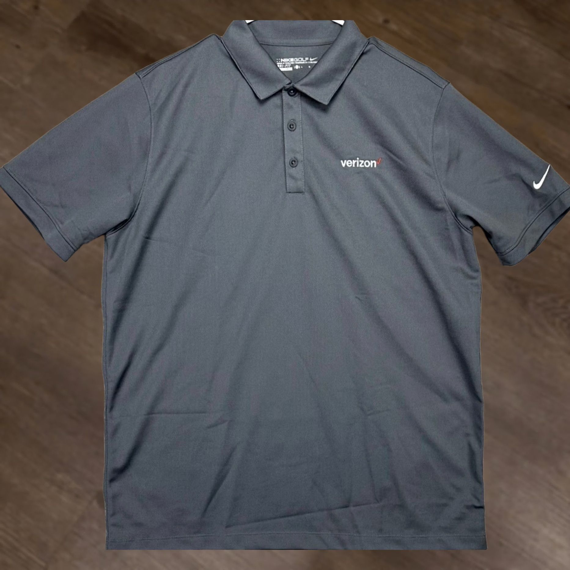 Nike Nike Golf Shirt Adult Large Dri-Fit Grey Polo Athletic Short Sleeve Mens Rugby Size US L / EU 52-54 / 3 - 1 Thumbnail