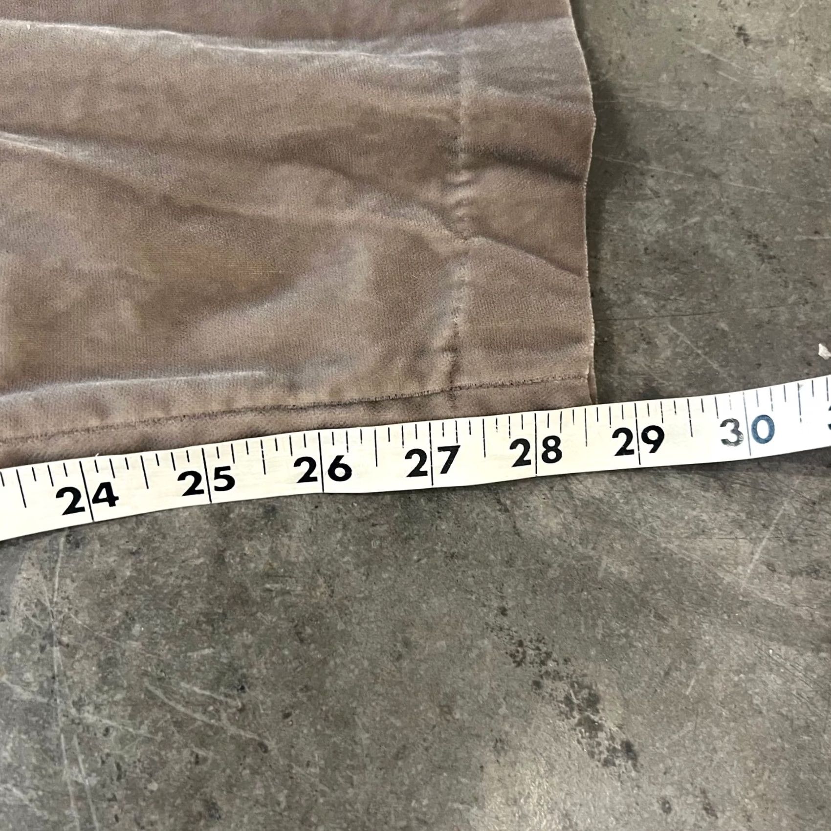 Gap VINTAGE Gap Velour Wide Leg High Waist Flare Beige Trouser Pants 10 Women Modern Comfort Relaxed Pull On Optical Brown? Size 32" / US 10 / IT 46 - 4 Thumbnail