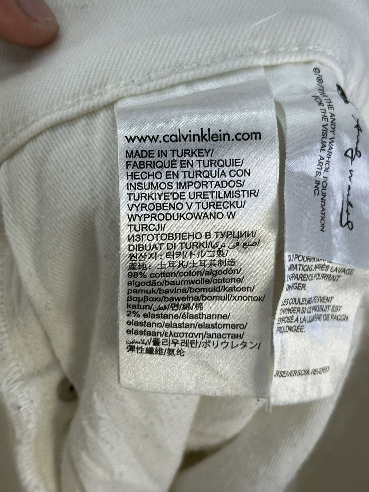 Andy Warhol × Calvin Klein 205W39NYC Calvin Klein X Andy Warhol Visual Art White Denim Jeans Size US 32 / EU 48 - 16 Thumbnail