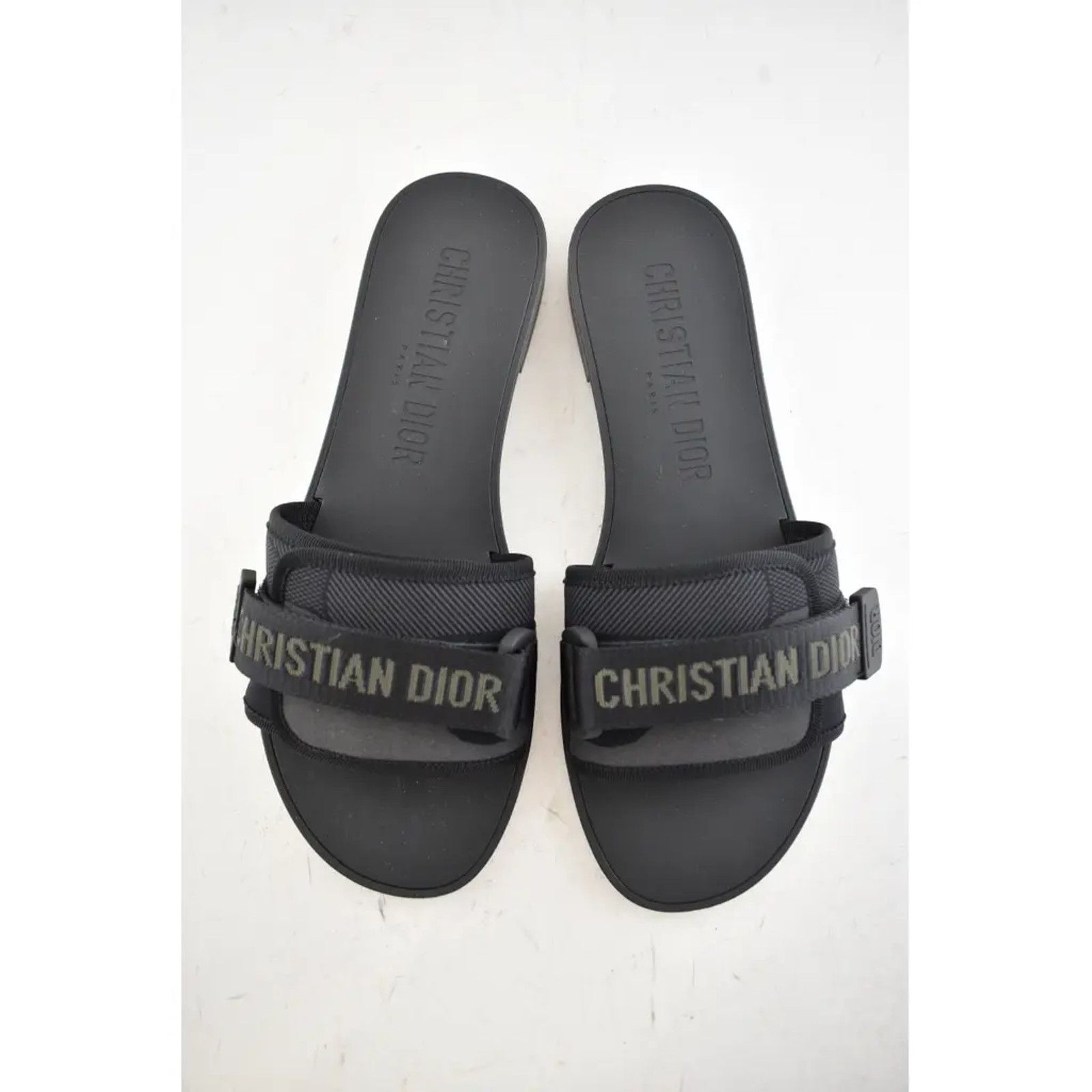 Dio(r)evolution Dway Rubber Logo Slide Mule Flat Sandal 42