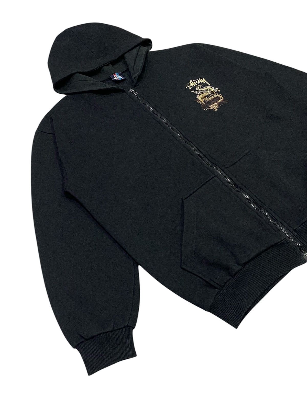 Stussy × Vintage Rare🔥Vintage 90s Stussy Dragon Embroidered Zipper Hoodie Size US L / EU 52-54 / 3 - 19 Thumbnail