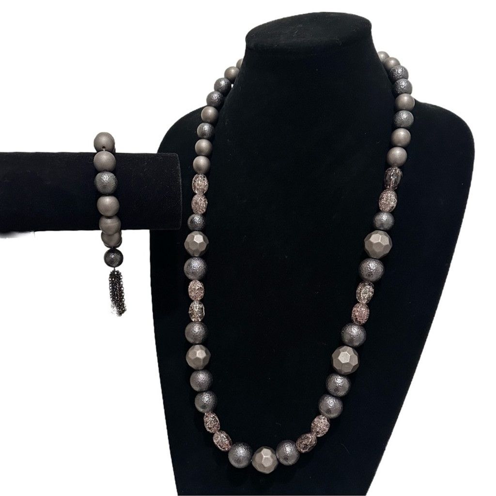 Coldwater Creek COLDWATER CREEK Purple Beaded Stone Jewelry Set Size ONE SIZE - 3 Thumbnail