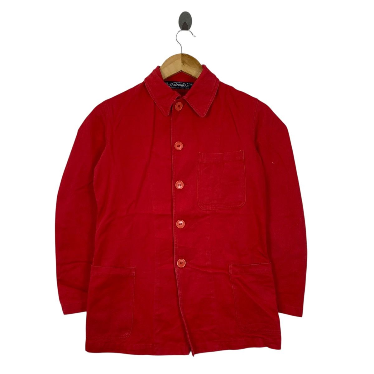 Vintage Vintage 80s FRAIZZOLI & Co Milano Italia Red Coat Jacket Size S / US 4 / IT 40 - 1 Thumbnail