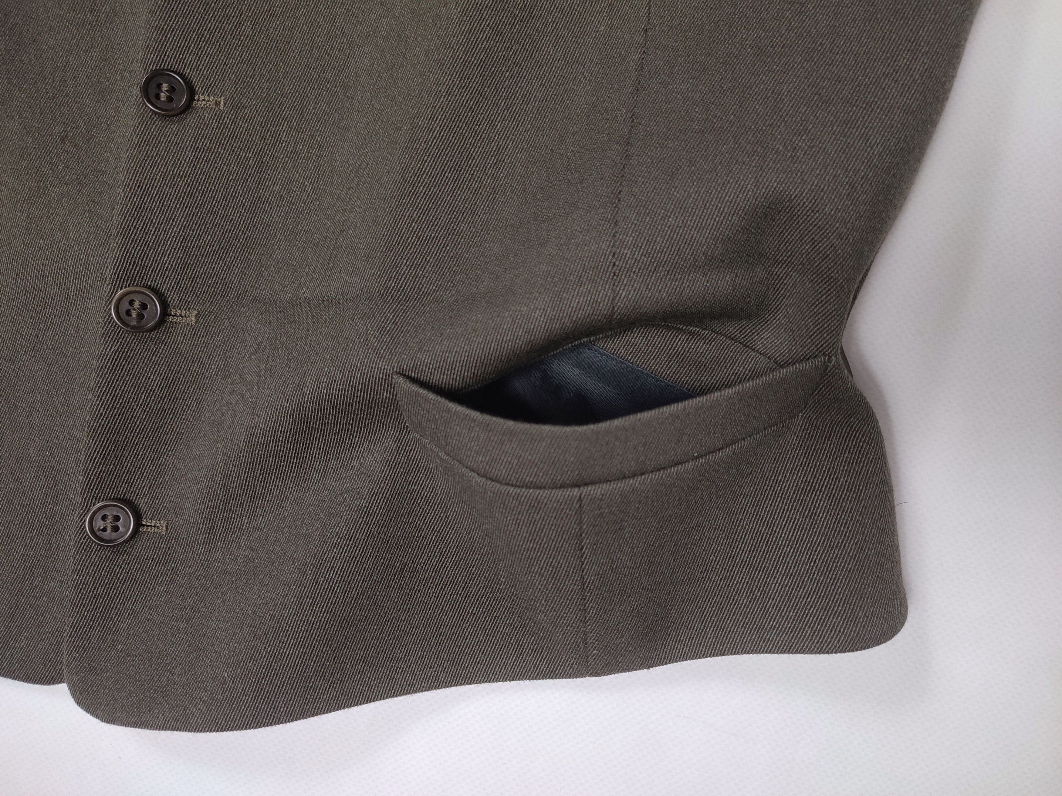 Vintage YSL khaki wool suit vest Size 38R - 15 Thumbnail