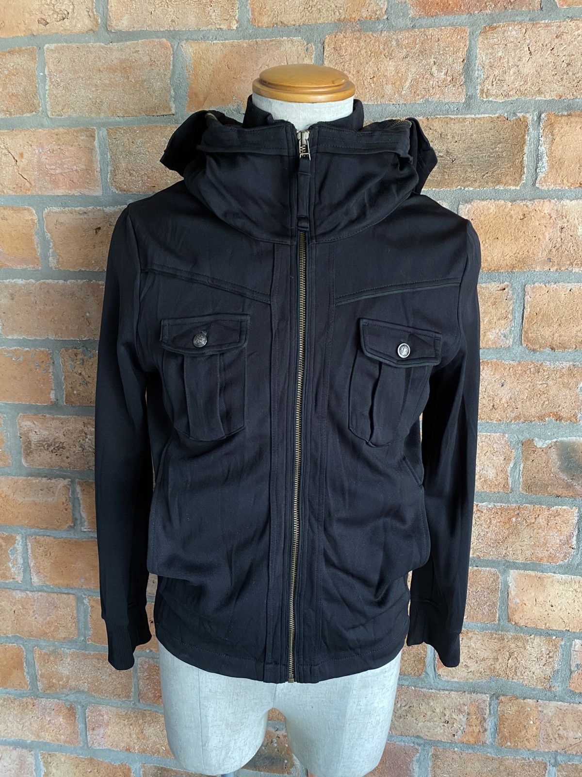 Other Crazy Devil Black Punk Zip Hoodie Jacket with Front Pockets. Size US S / EU 44-46 / 1 - 11 Thumbnail