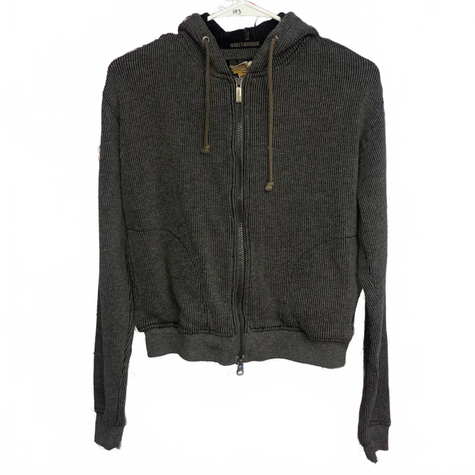 Harley Davidson Vintage Harley Davidson Grey Hoodie Jacket Size XS / US 0-2 / IT 36-38 - 2 Thumbnail