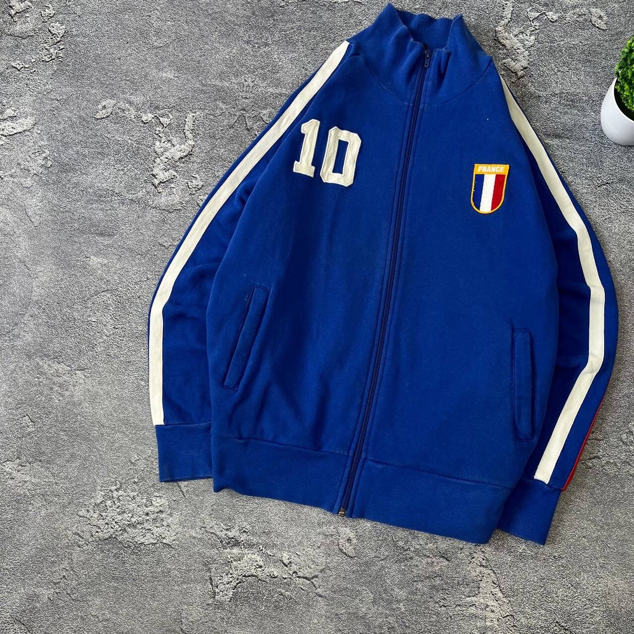 Other Y2K Rare 🇫🇷 Blue 10 Italia Team big center logo Soccer Zip Size US L / EU 52-54 / 3 - 8 Thumbnail