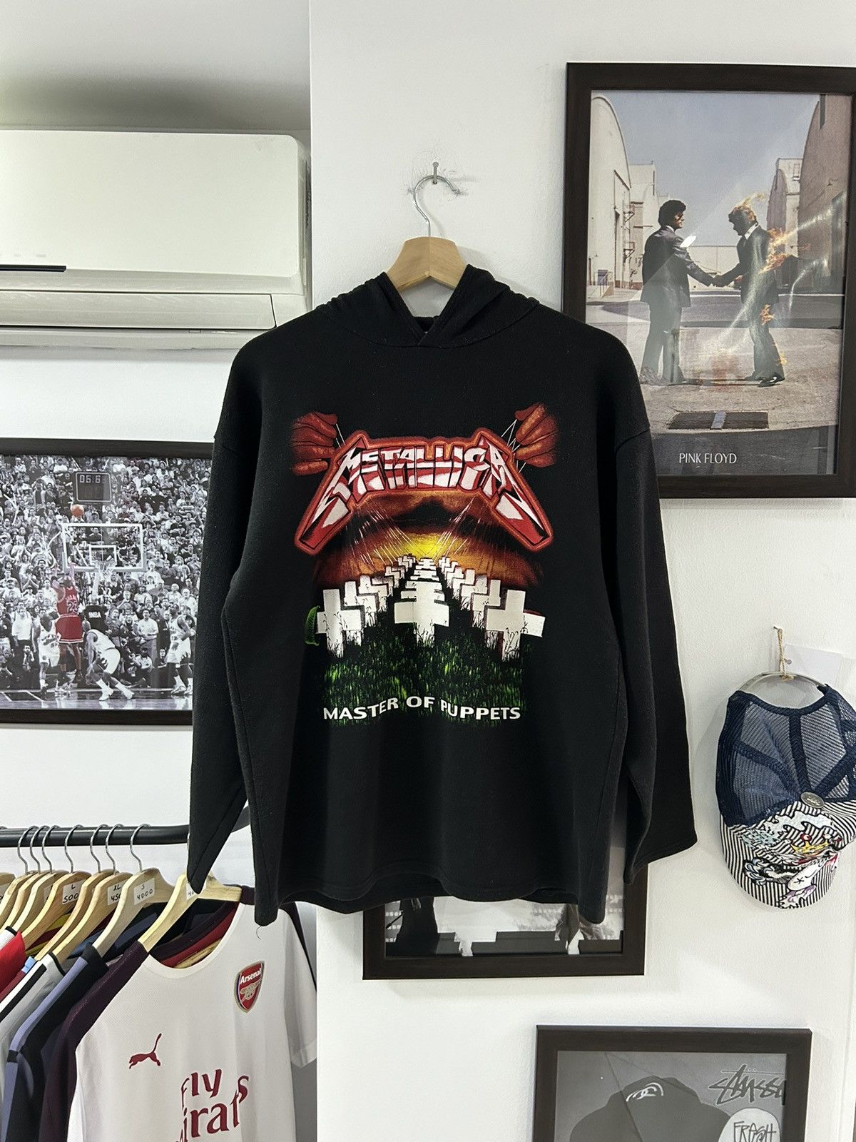 image of Metallica 90's Master Of Puppets Hoodie in Black, Men's (Size Large)