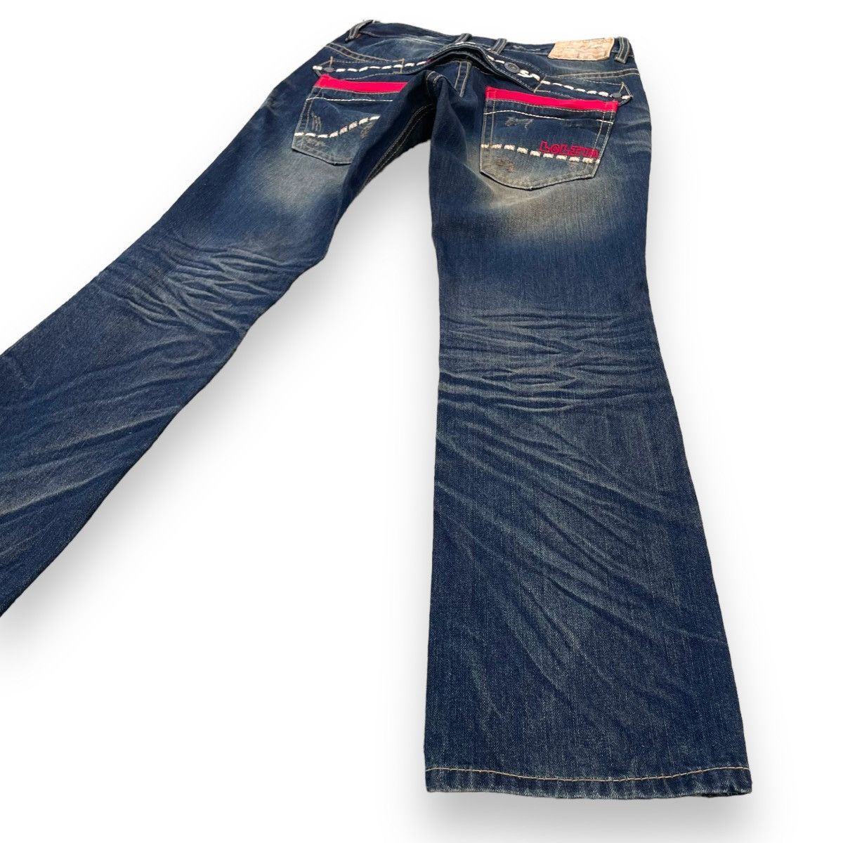 🇯🇵 VINTAGE LOLITA RUSTY WASHED BUCKLE DENIM PANTS