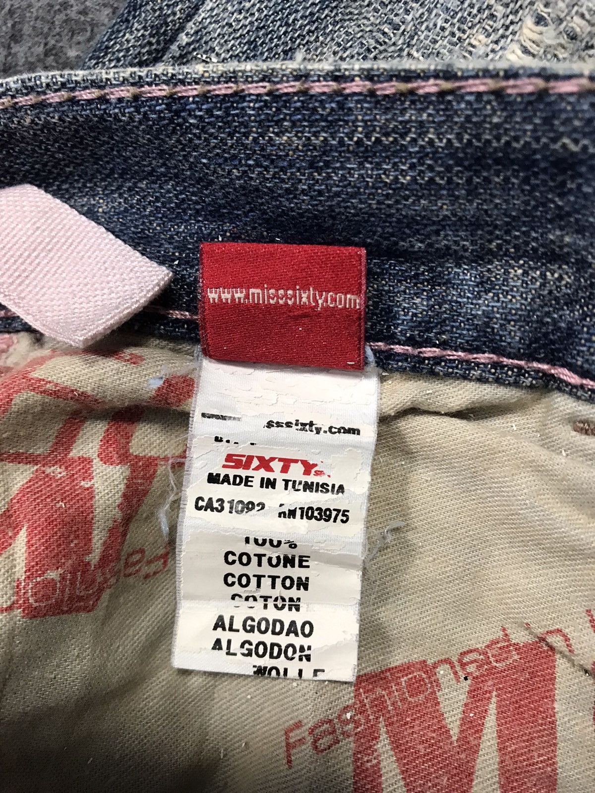 Miss Sixty Miss Sixty Distressed Indigo Denim Jeans Relaxed Tapered Size 27" / US 4 / IT 40 - 14 Thumbnail