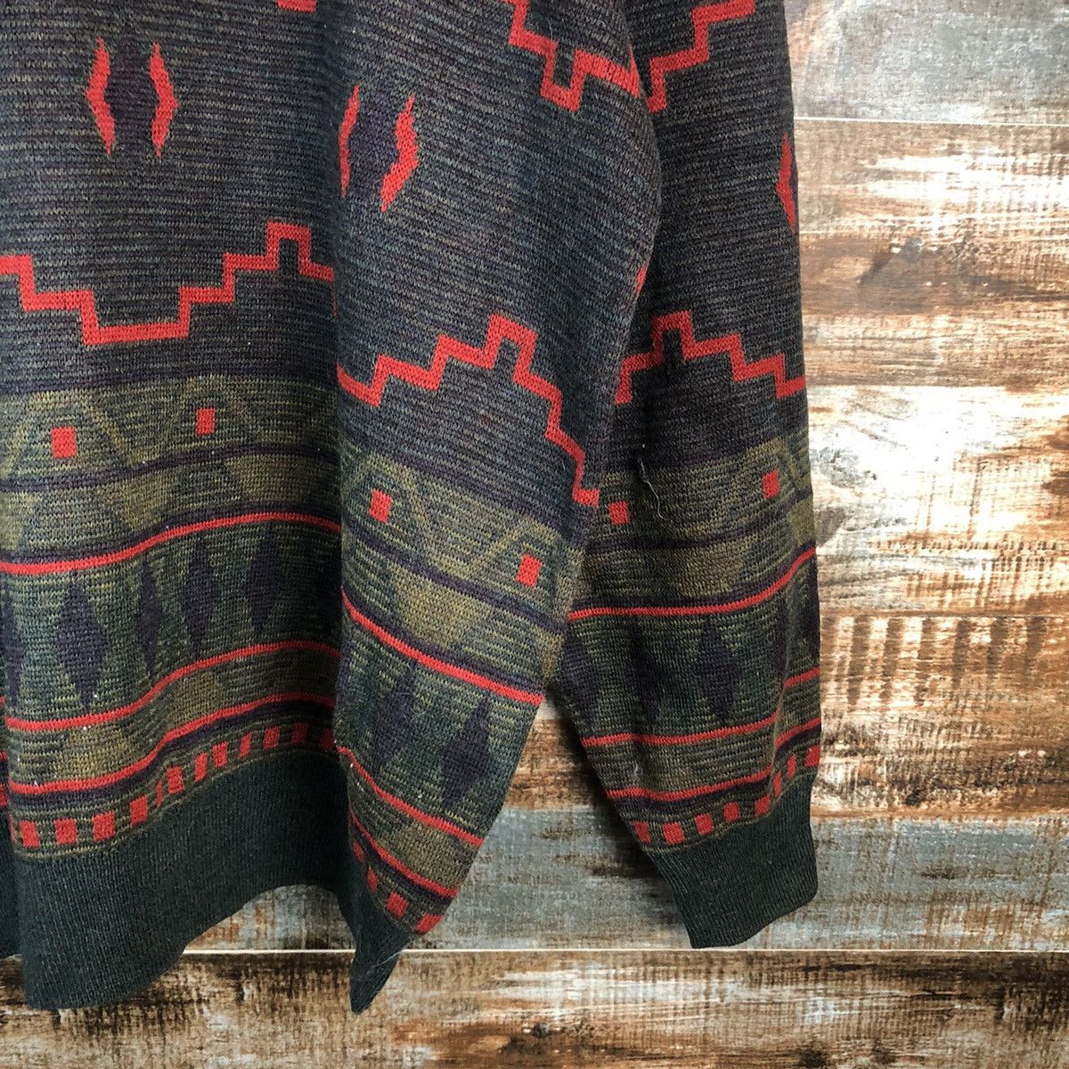 Vintage Intermezzo Green art vintage sweatshirt Knitwear #A1327 Size US L / EU 52-54 / 3 - 8 Thumbnail