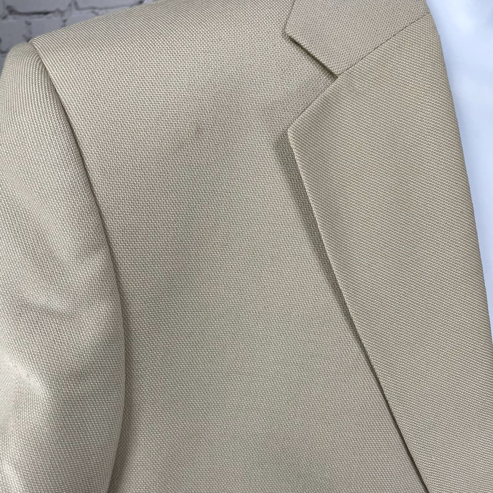Joseph Joseph & Feiss Beige 2 Button Single Vented Notch Blazer Sport Coat Size 43R Size 46R - 5 Thumbnail