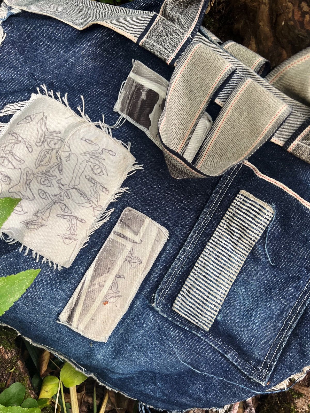 Handmade × Japanese Brand Handmade selvedge denim tote bag Size ONE SIZE - 4 Thumbnail