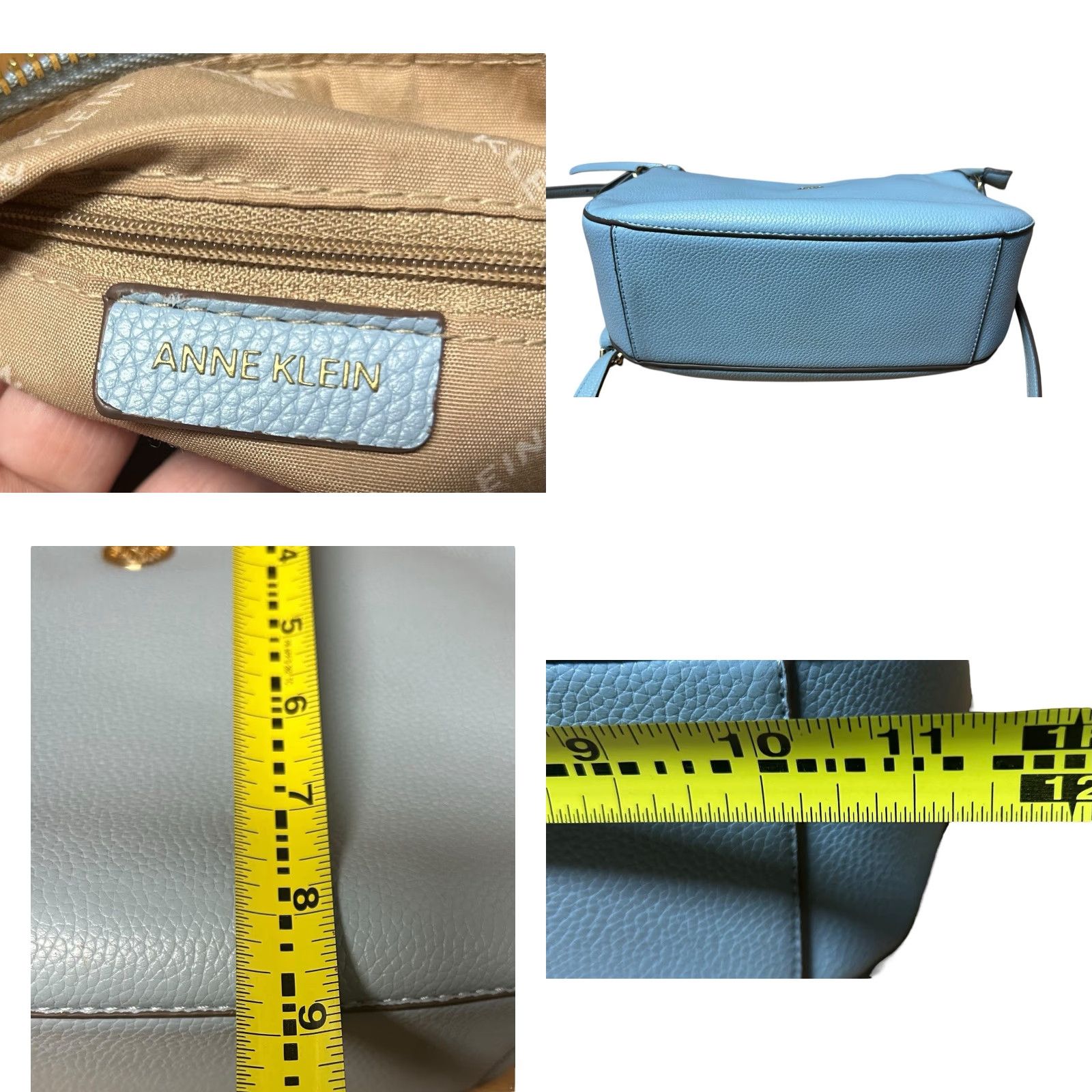 Anne Klein Anne Klein Light Blue Crossbody Purse W/ Wallet Wristlet Women’s Should Handbag Crossbody Bag Medium Blue Accessories Zipper Strap Accent Size ONE SIZE - 9 Thumbnail