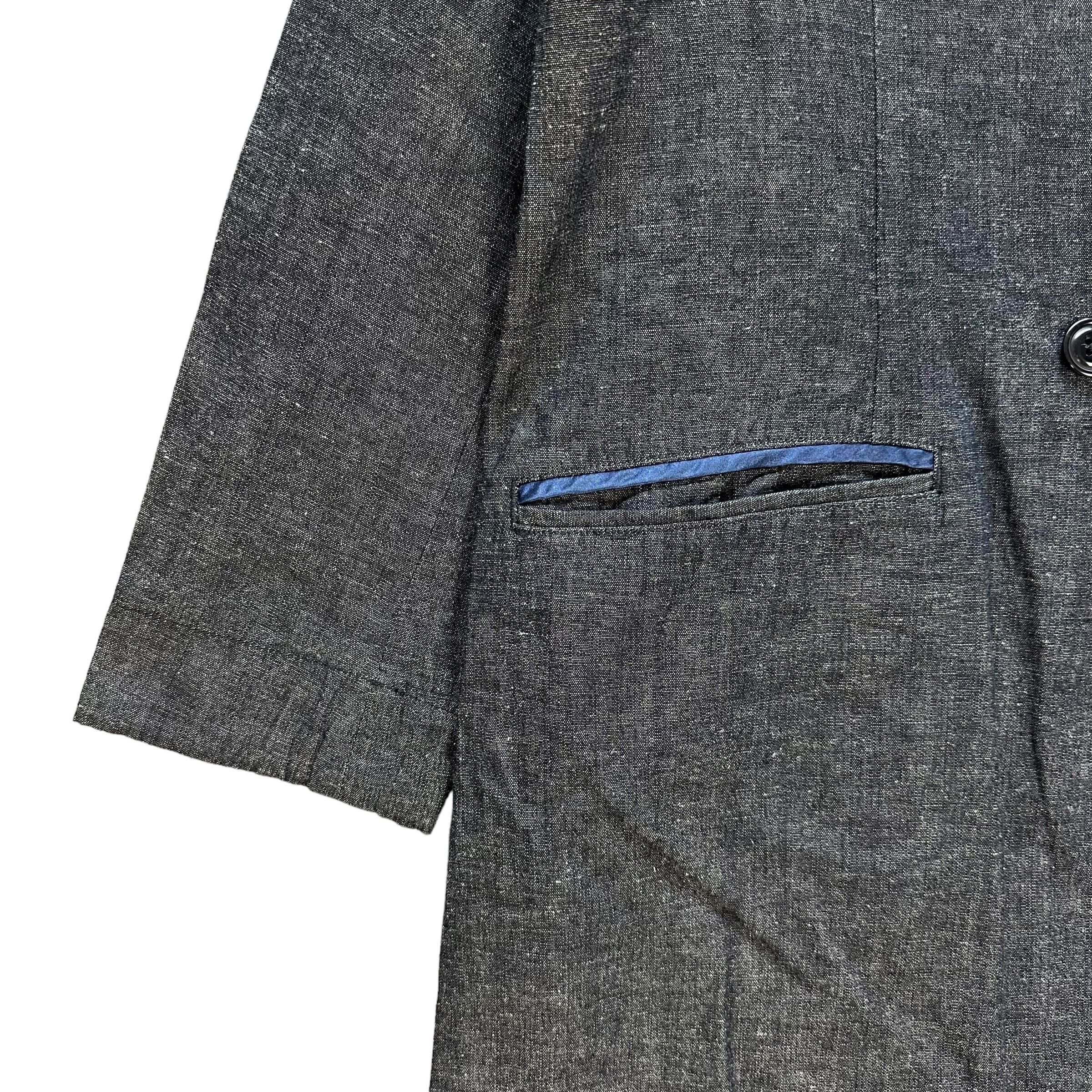 Japanese Brand +M Cotton Linen Overcoat #A20-0473 Size M / US 6-8 / IT 42-44 - 4 Thumbnail