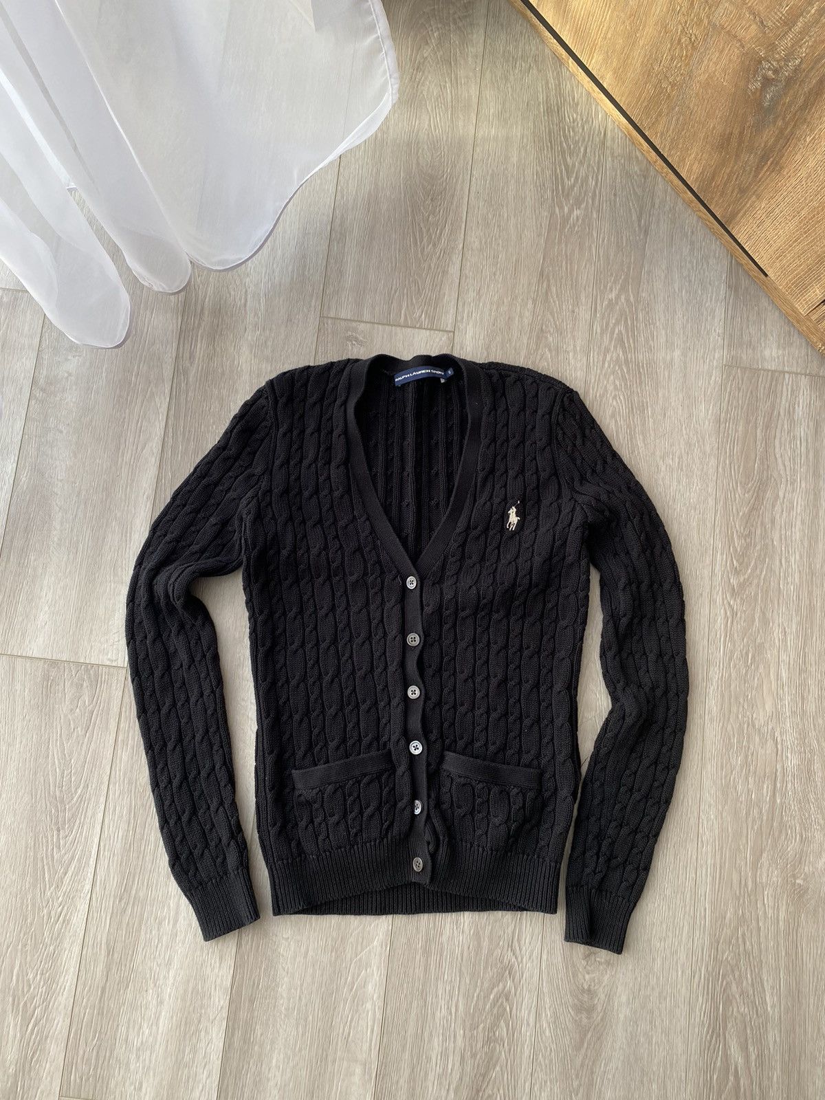 Polo Ralph Lauren Polo Pony Cable Knit Cardigan Size S / US 4 / IT 40 - 1 Thumbnail