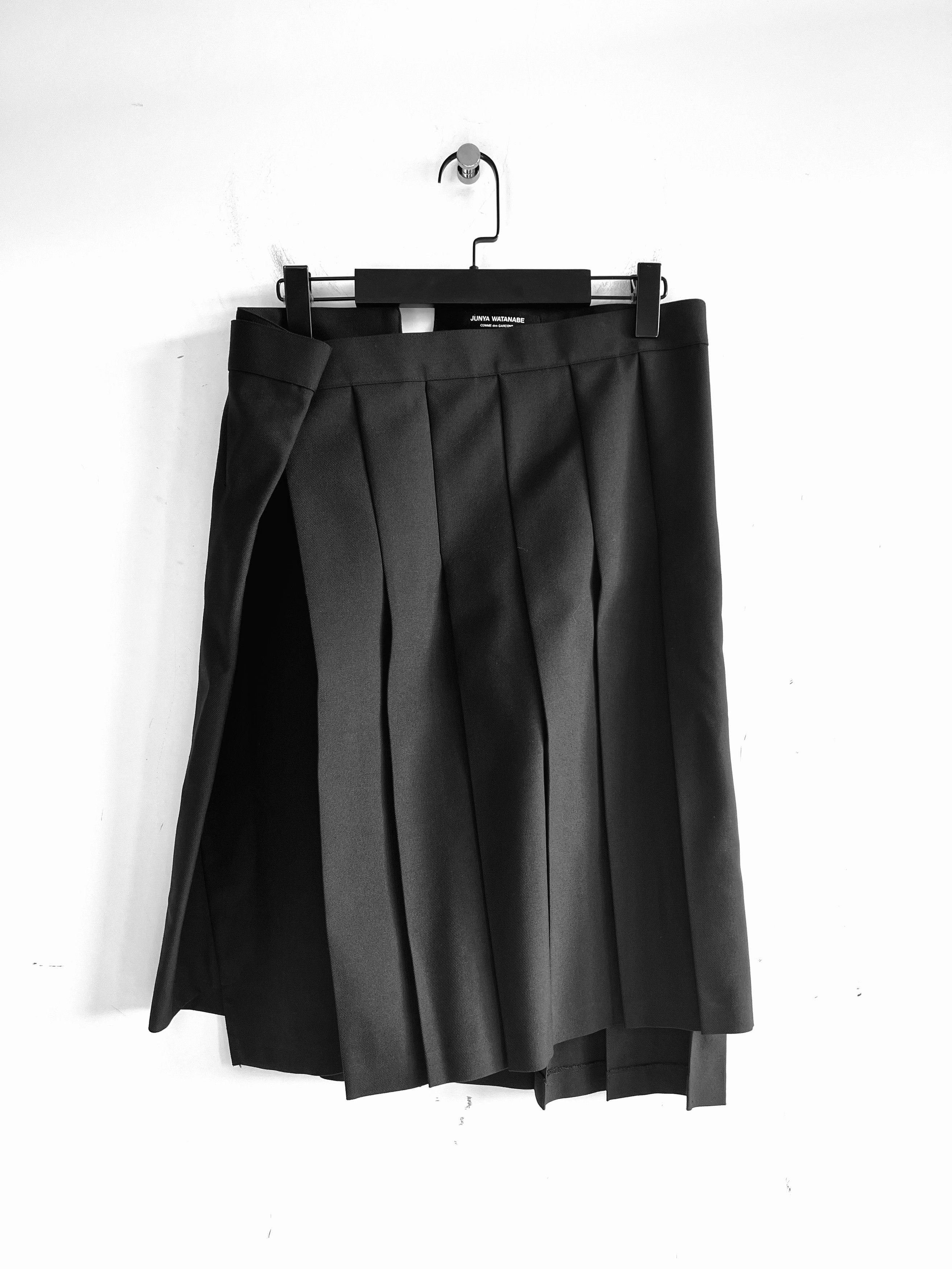 Junya Watanabe COMME des GARCONS JUNYA WATANABE - Wrap Pleated Wool Skirt Size 33" - 1 Thumbnail
