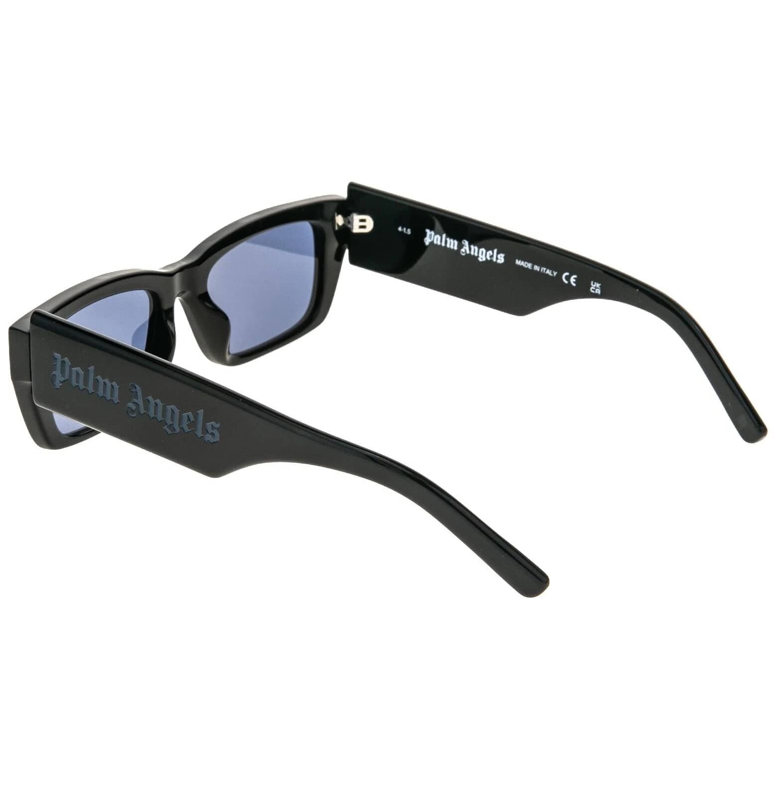 Palm Angels PALM ANGELS PERI002 002 PALM Black Blue Geometric Sunglass Size ONE SIZE - 8 Thumbnail