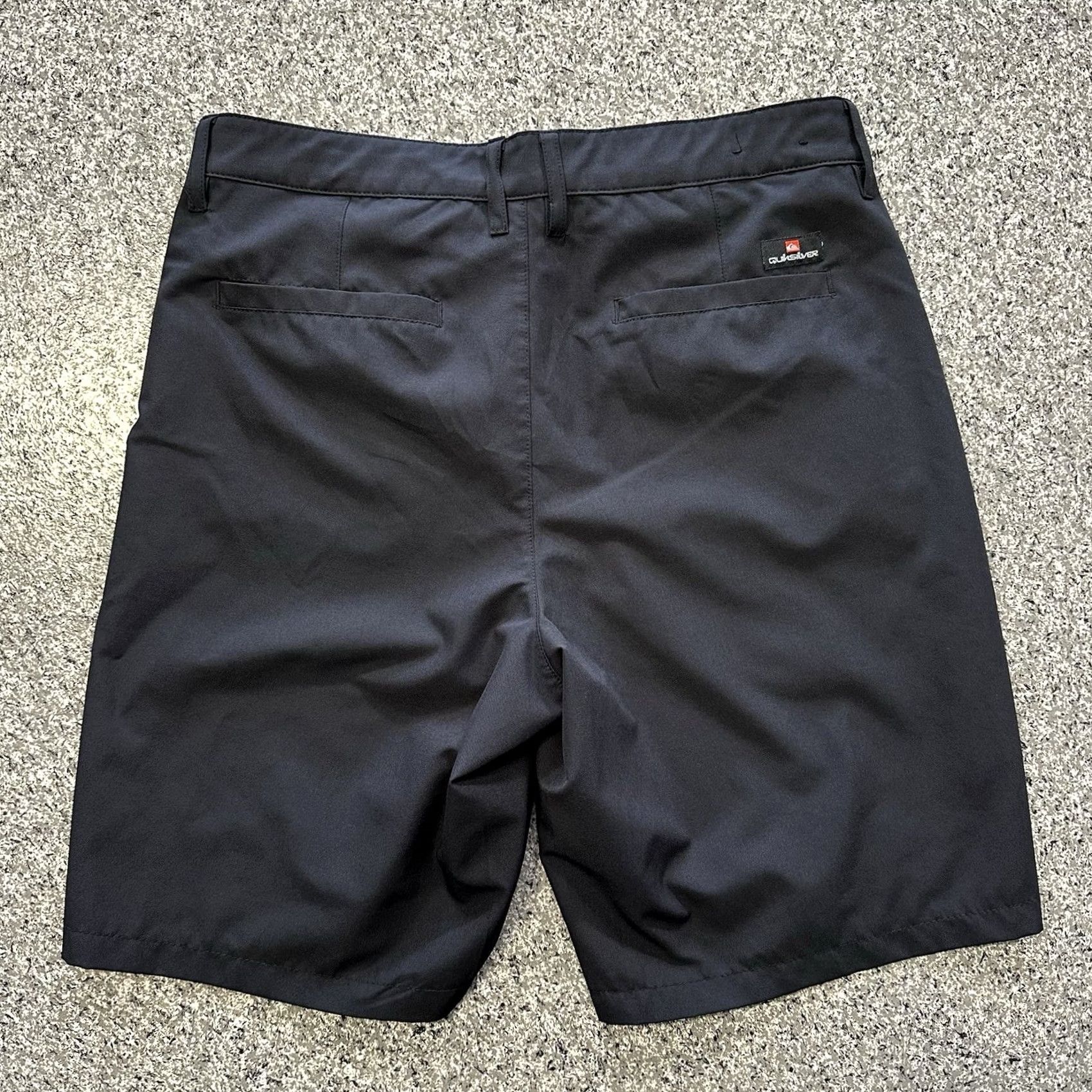 Quiksilver Quiksilver Shorts Mens 29 Black Hybird Flat Front Chino Walk Short 18.5” Stretch Size US 29 - 3 Thumbnail