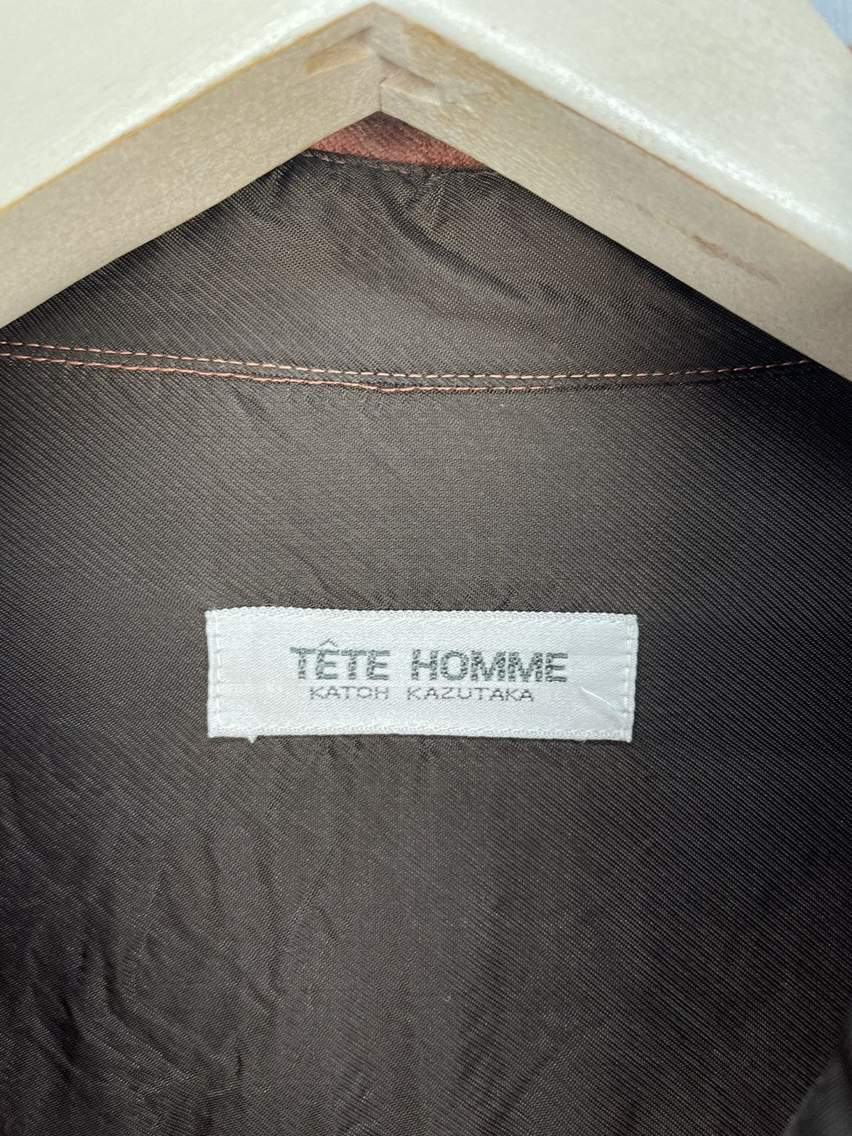 Japanese Brand Tete Homme Katoh Kazutaka button up wool shirt Size US XL / EU 56 / 4 - 5 Thumbnail