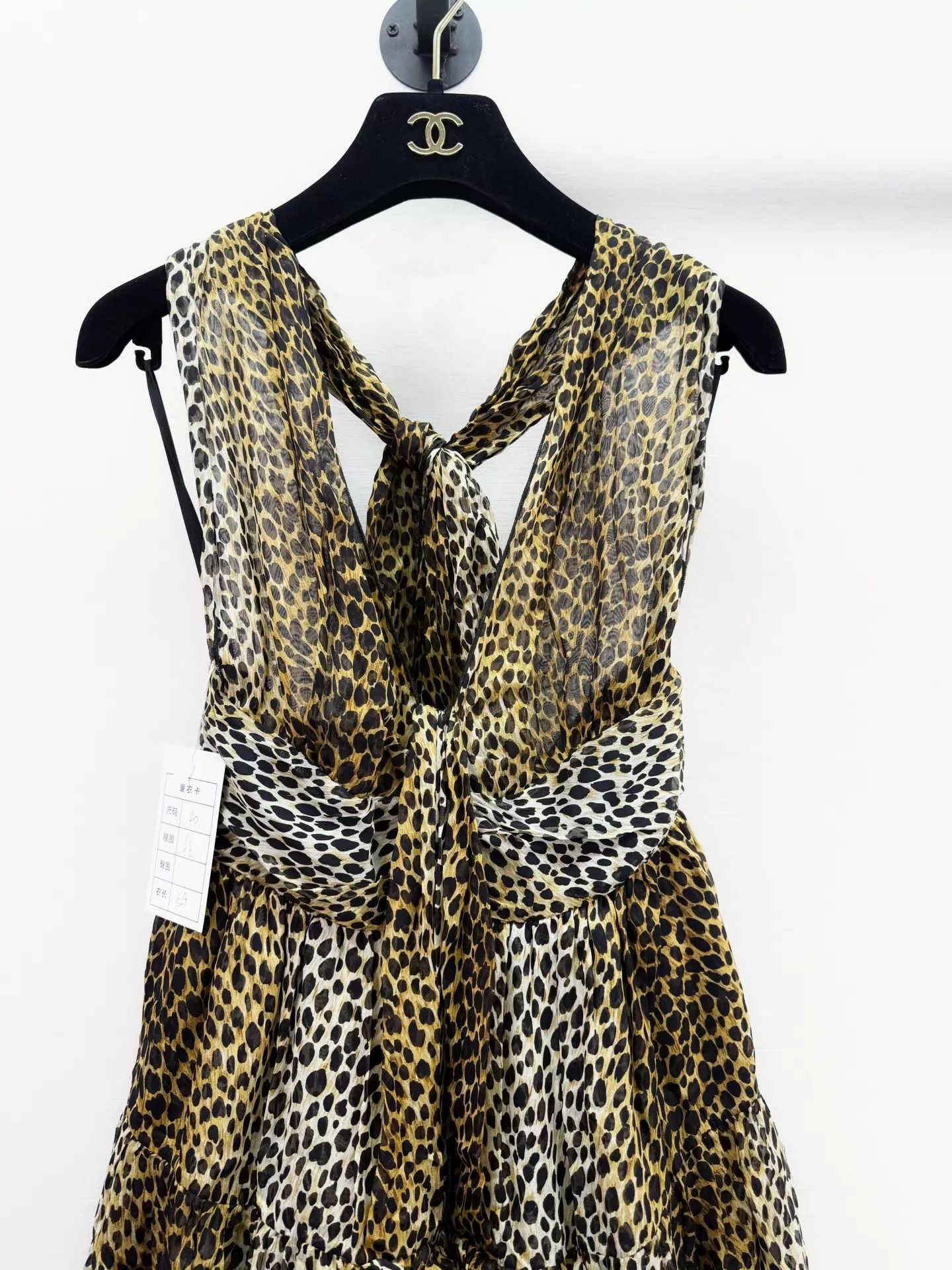 Dolce & Gabbana DG leopard print silk sleeveless dress 40 mint Size S / US 4 / IT 40 - 2 Thumbnail