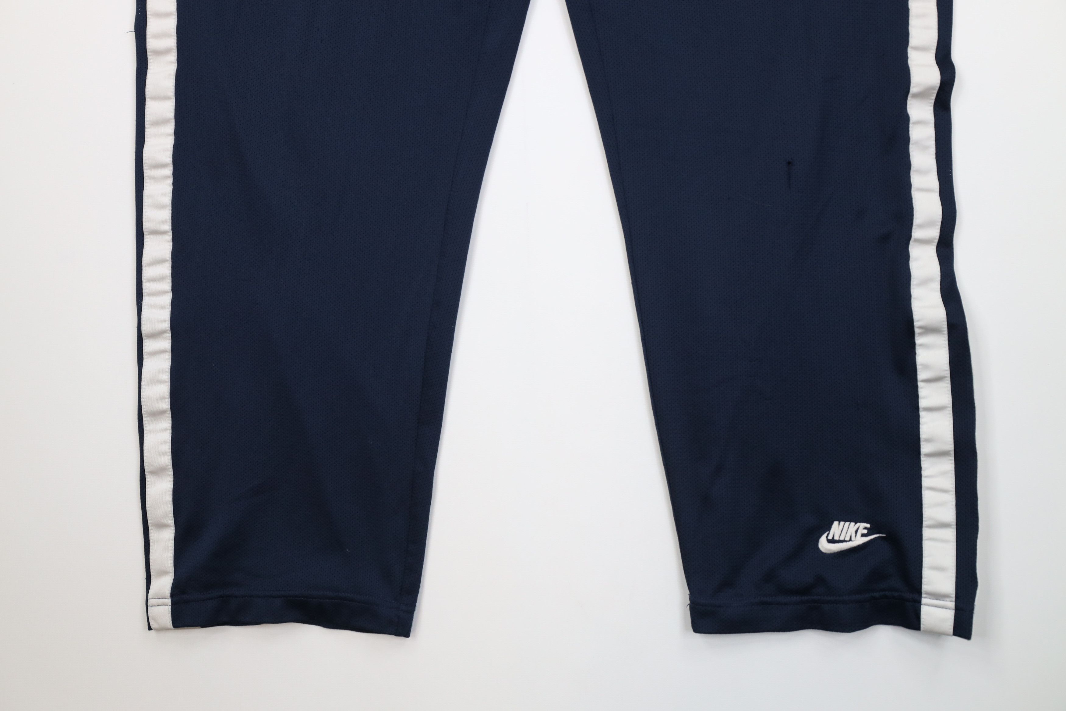 Nike Vintage Y2K Nike Mini Swoosh Knit Wide Leg Pants Navy Blue Size US 38 / EU 54 - 4 Thumbnail