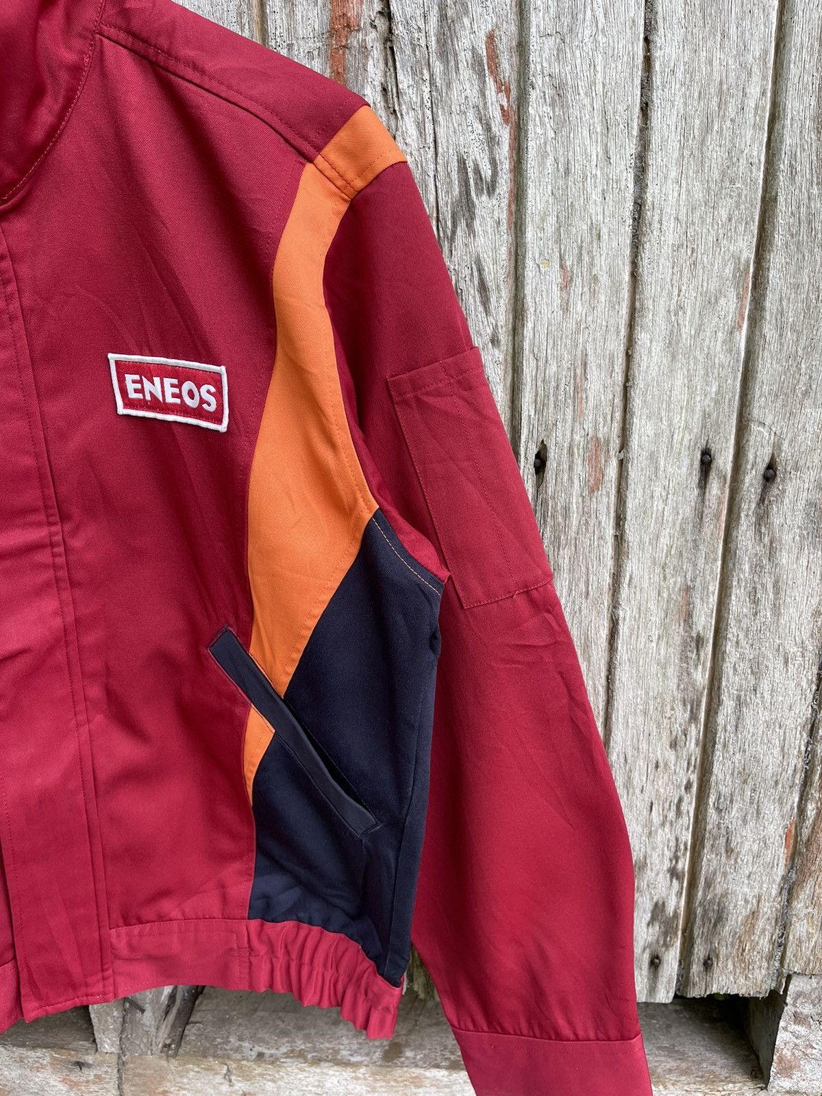 Japanese Brand Japanese ENEOS Red Workwear Jacket Colorblock Uniform Style Size US M / EU 48-50 / 2 - 4 Thumbnail