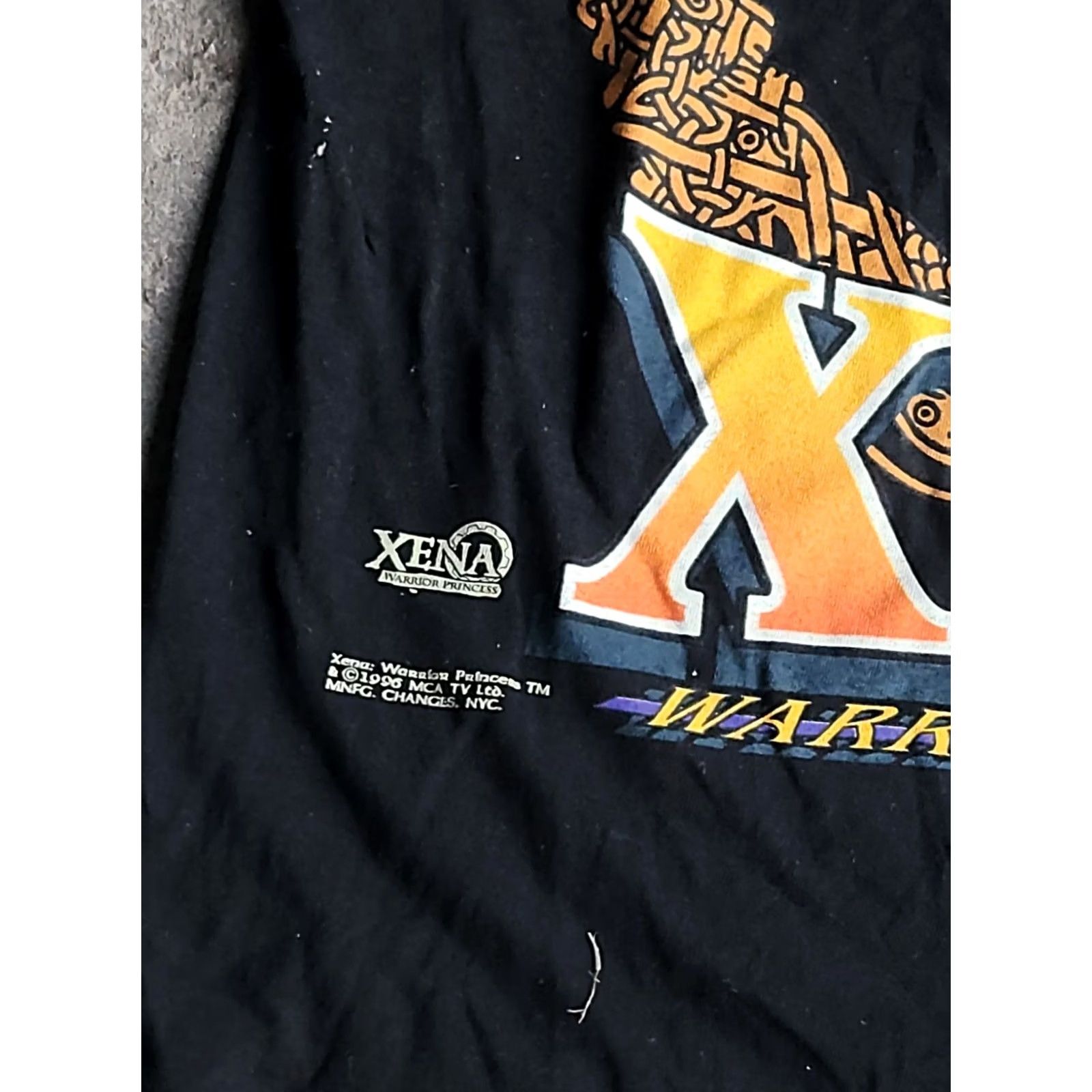 Vintage VINTAGE 1996 Xena Warrior Princess T-Shirt L Men Black 53 Chest 78 Length Rare Excellent Shape Size US L / EU 52-54 / 3 - 2 Thumbnail