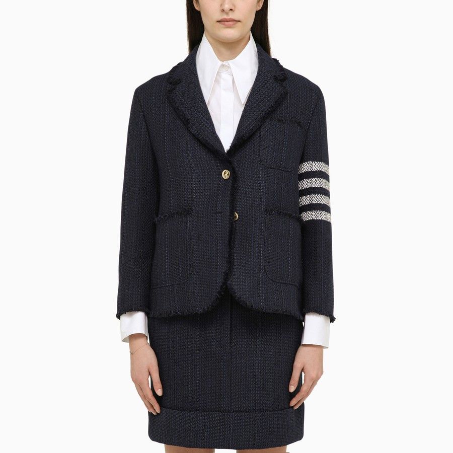 Thom Browne o1d2blof1024 Single-Breasted Jacket in Navy Blue Size M / US 6-8 / IT 42-44 - 1 Thumbnail
