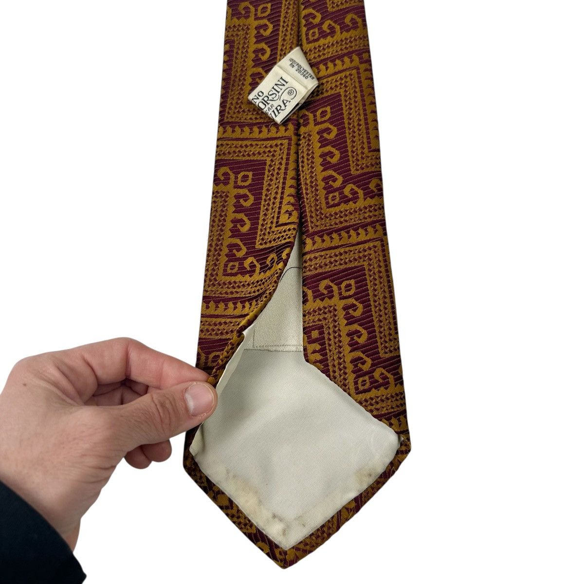 Vintage Vintage 1970s Dino Orsini Funky Mod Disco Geometric Tie Size ONE SIZE - 5 Thumbnail