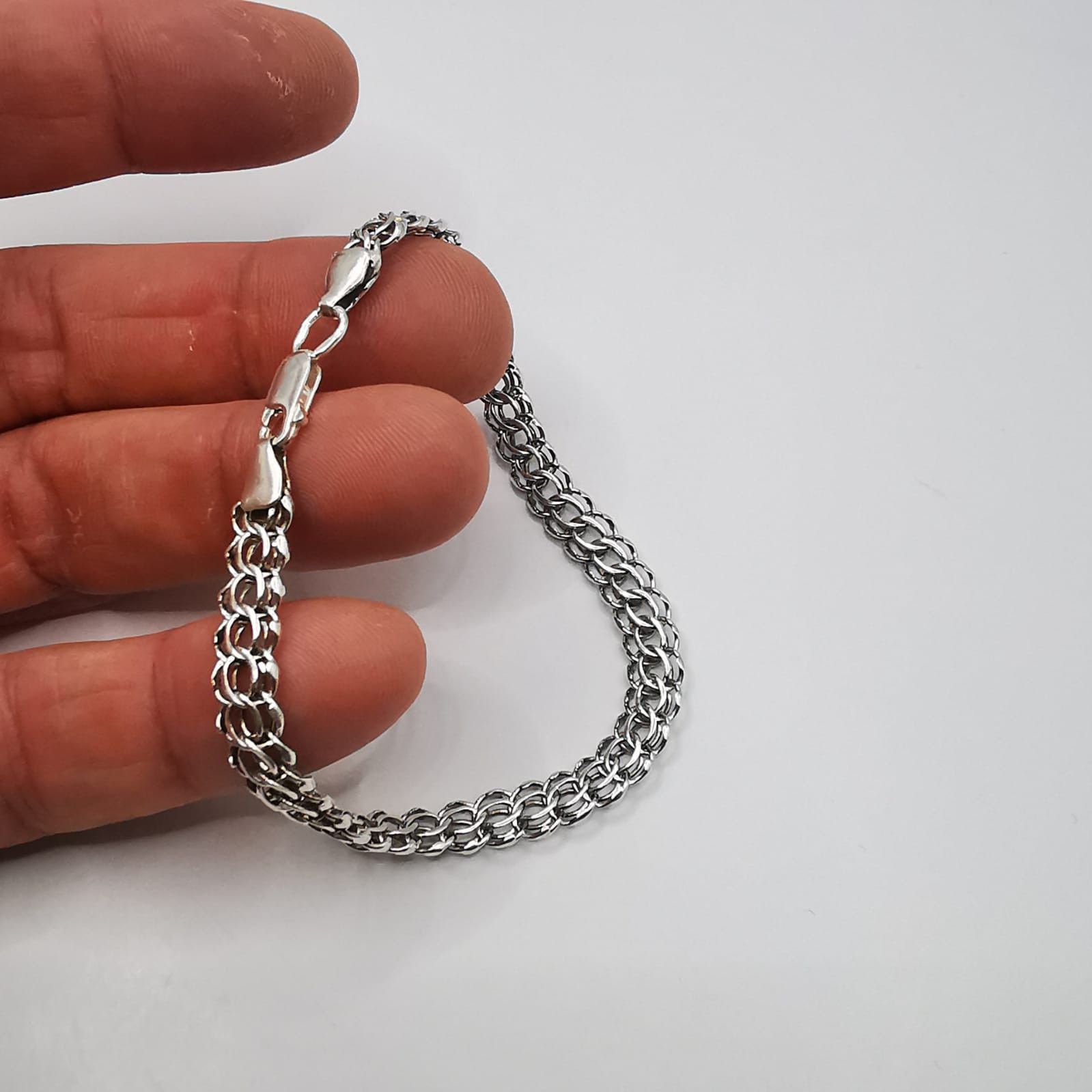 Sterling Silver Vintage Bracelet Jewelry,925 Sterling Silver, Handmade 8,13g Size ONE SIZE - 4 Thumbnail