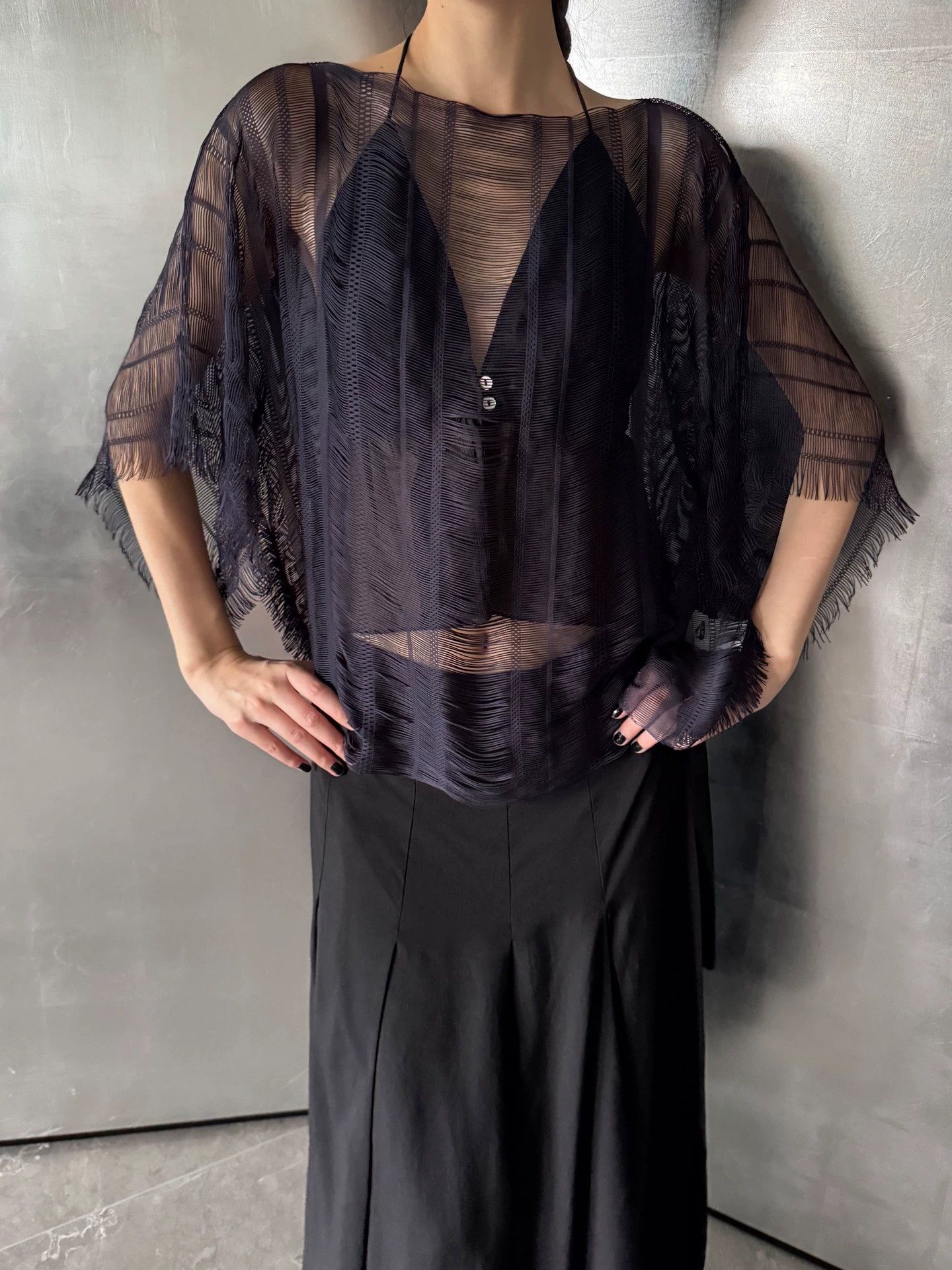 Issey Miyake Issey Miyake A-POC Ripped Open Knit Blouse Size 2 Vintage Size XS / US 0-2 / IT 36-38 - 5 Thumbnail