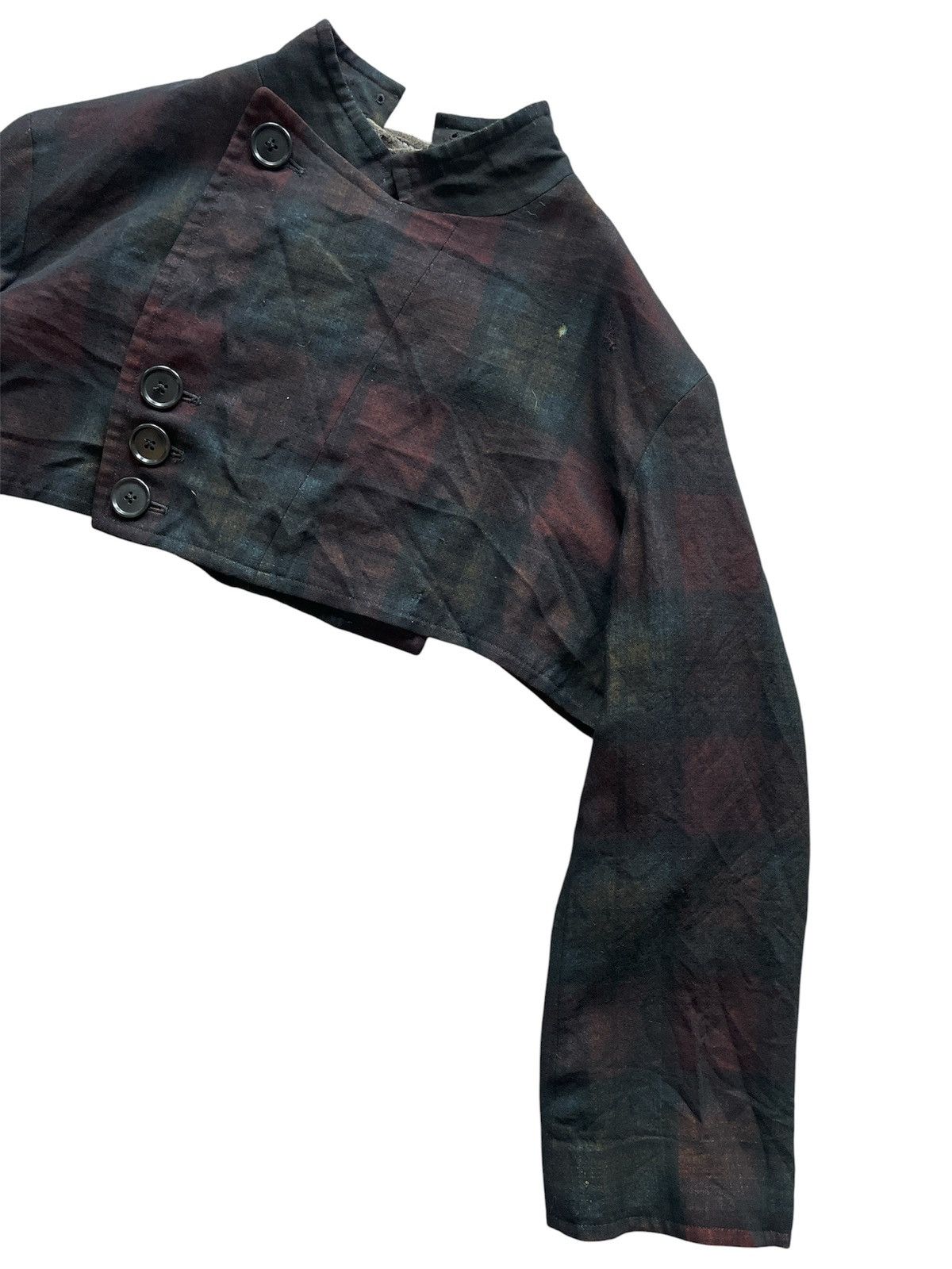 Yohji Yamamoto Archival Y's Yohji Yamamoto Lace-Up Back Cropped Wool Jacket Size US L / EU 52-54 / 3 - 4 Thumbnail