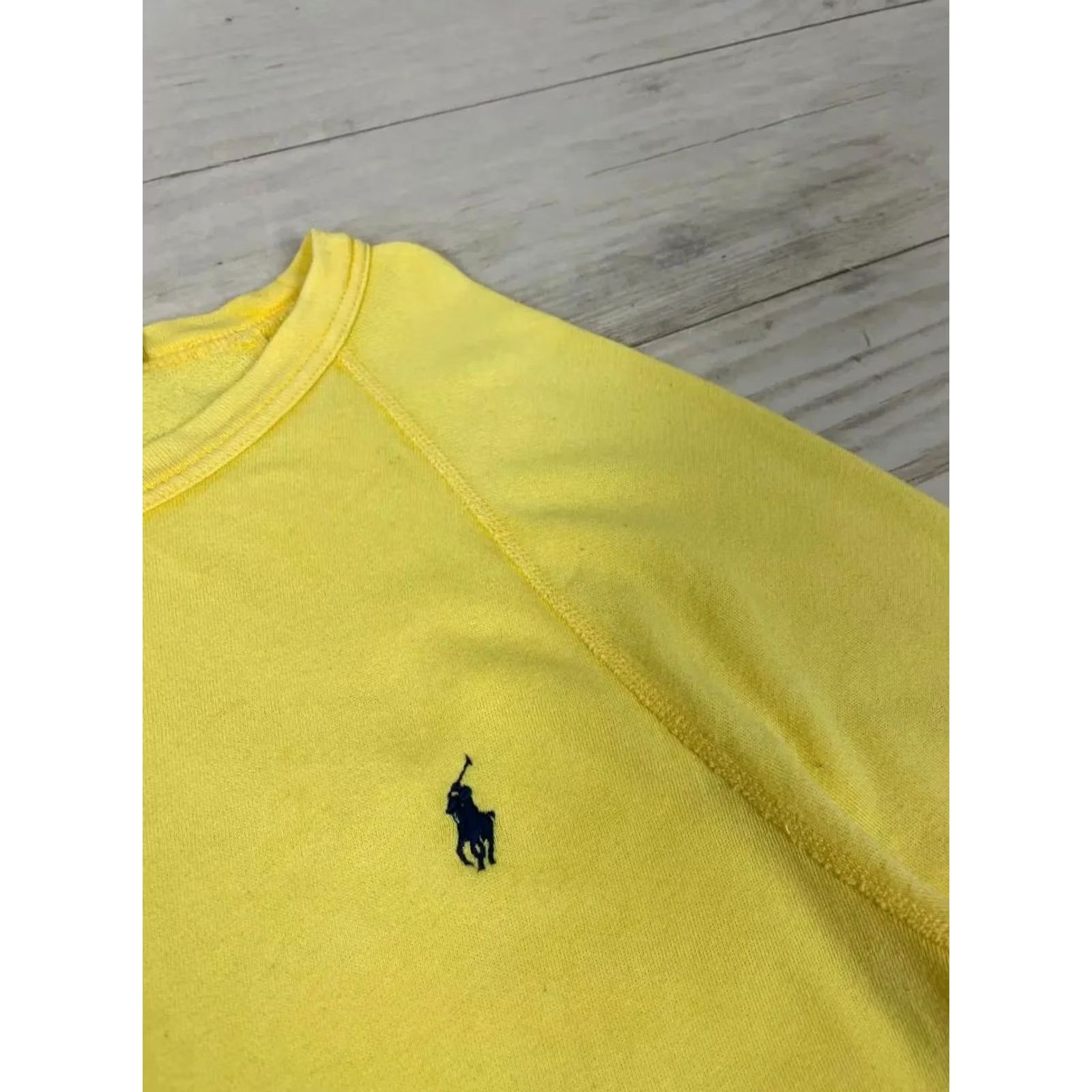 Polo Ralph Lauren Polo Ralph Lauren Sweatshirt Men SZ L Yellow Logo Old Money Solid Crew Neck Pullover Size US L / EU 52-54 / 3 - 5 Thumbnail