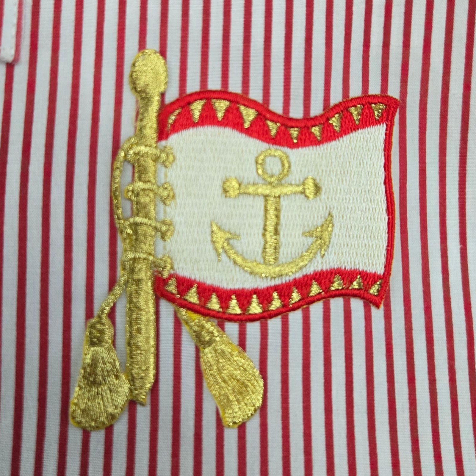 Other Y2K Las Olas Red Striped Nautical Button Down Shirt Size Med Size M / US 6-8 / IT 42-44 - 5 Thumbnail