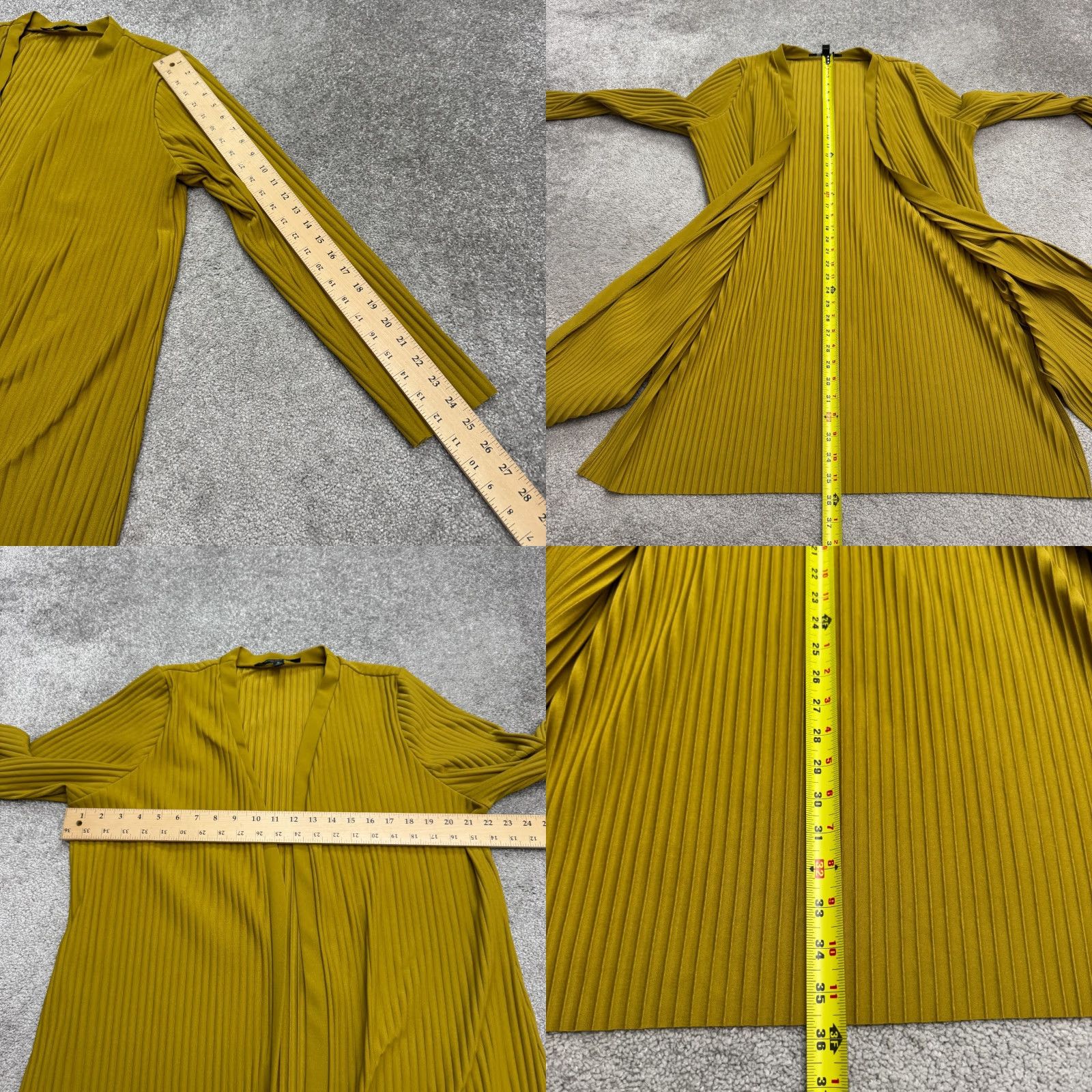 Andrew Marc Marc New York Andrew Marc Cardigan Sweater Womens XL Mustard Ribbed Open Front Size XL / US 12-14 / IT 48-50 - 8 Thumbnail