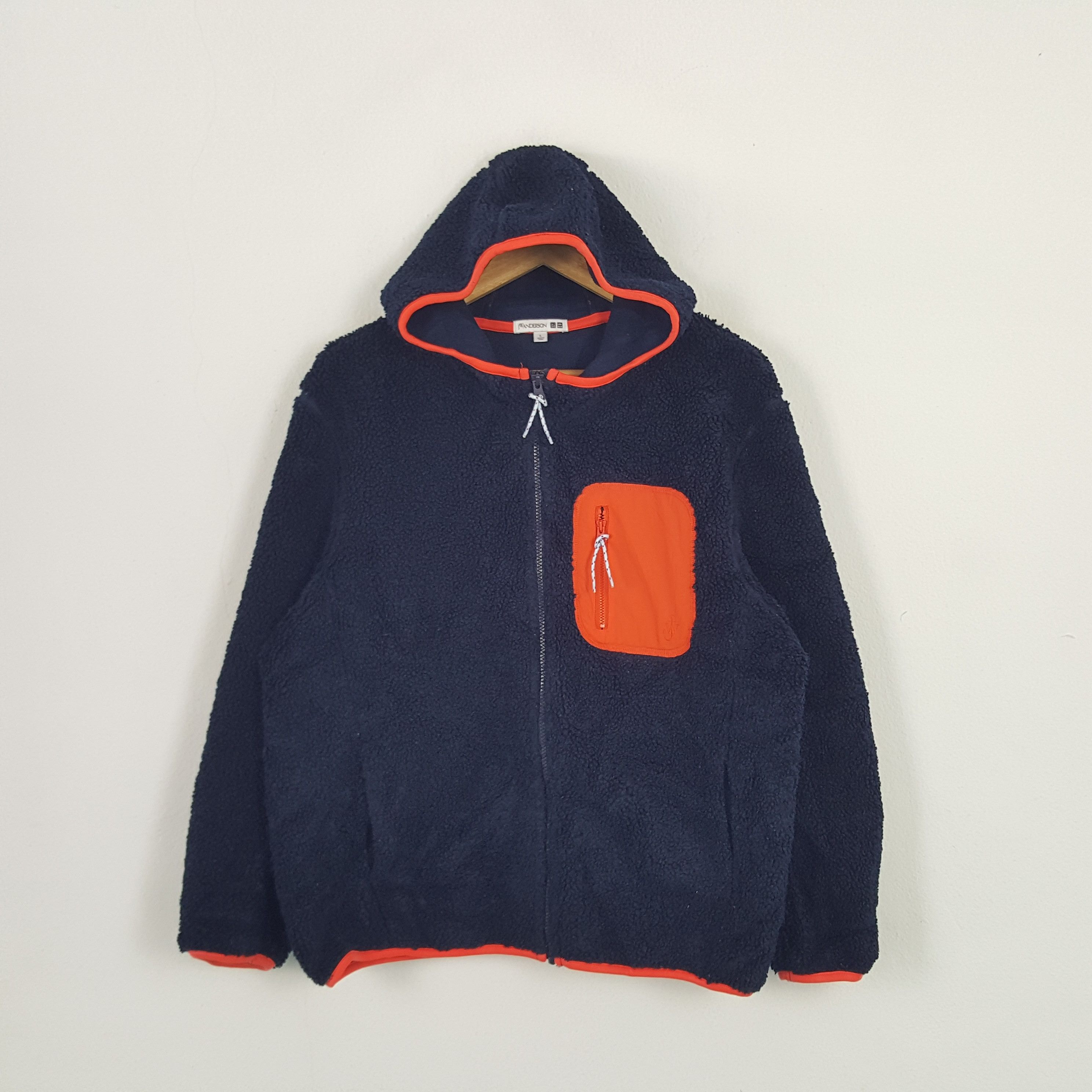 JW Anderson × Japanese Brand × Vintage Vintage J.W.Anderson X Uniqlo Japanese Sherpa Hoodies Size US L / EU 52-54 / 3 - 1 Thumbnail