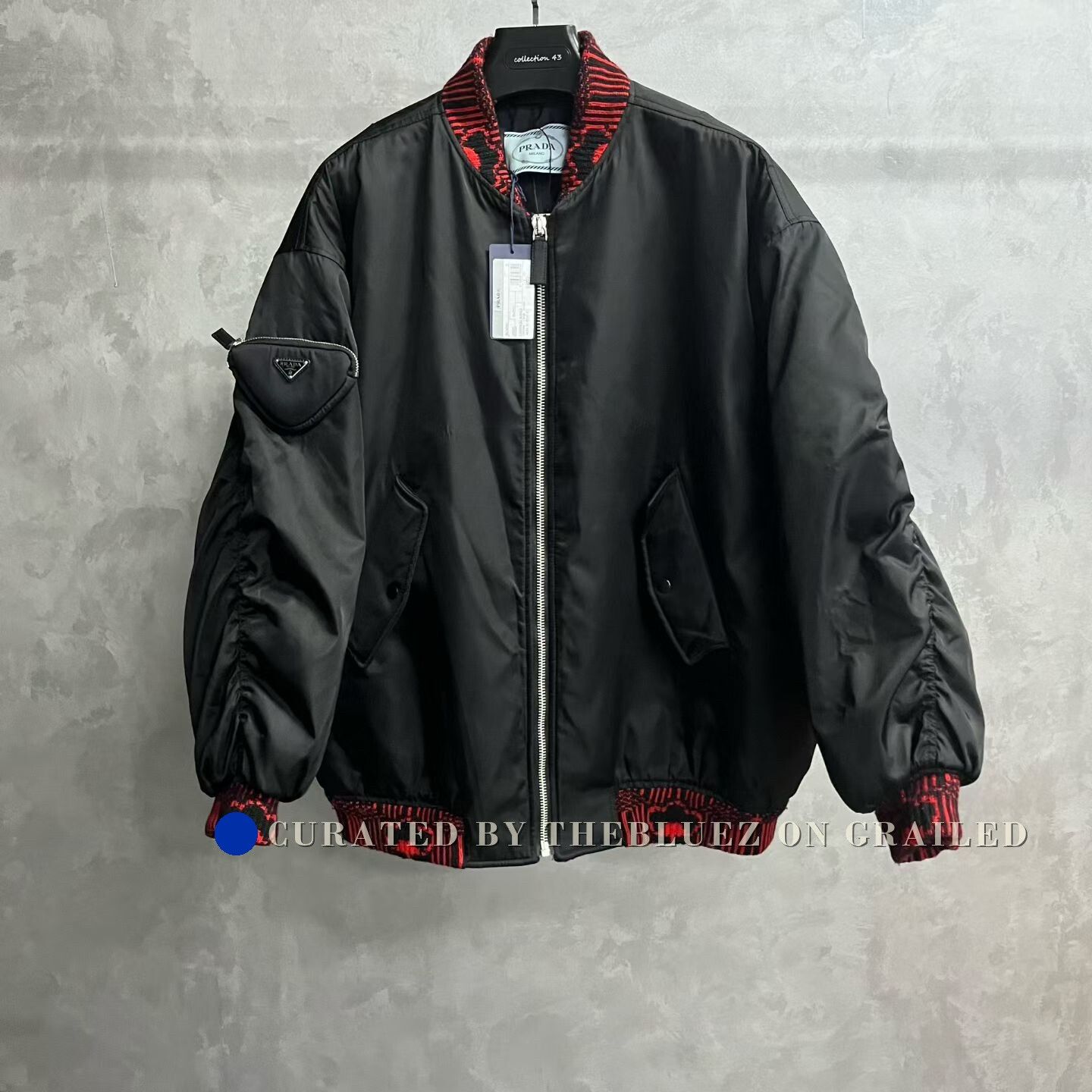 Prada Prada mens size XS S re-nylon Bomber jacket MA-1 Puffer