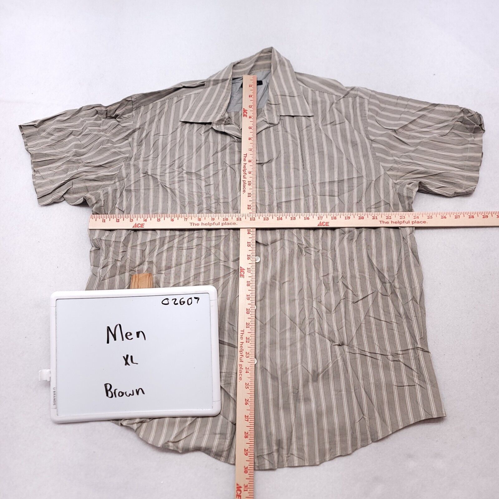 Van Heusen Van Heusen Casual Button Up Shirt Adult Mens Size XL Brown Size US XL / EU 56 / 4 - 6 Thumbnail
