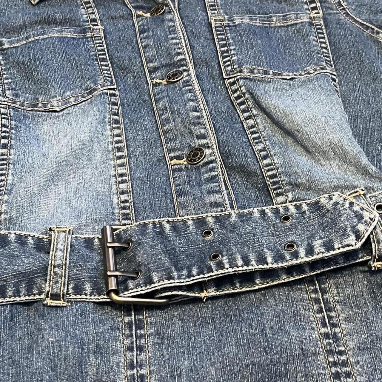 Vintage STAR RIDE TRUE AMERICAN VINTAGE Late 90s denim mini w/belt Size L / US 10 / IT 46 - 6 Thumbnail