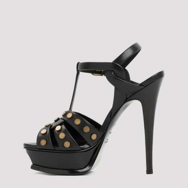 Saint Laurent Paris o1tp1o0125 Tribute Sandals in Black Size US 11 / IT 41 - 3 Thumbnail