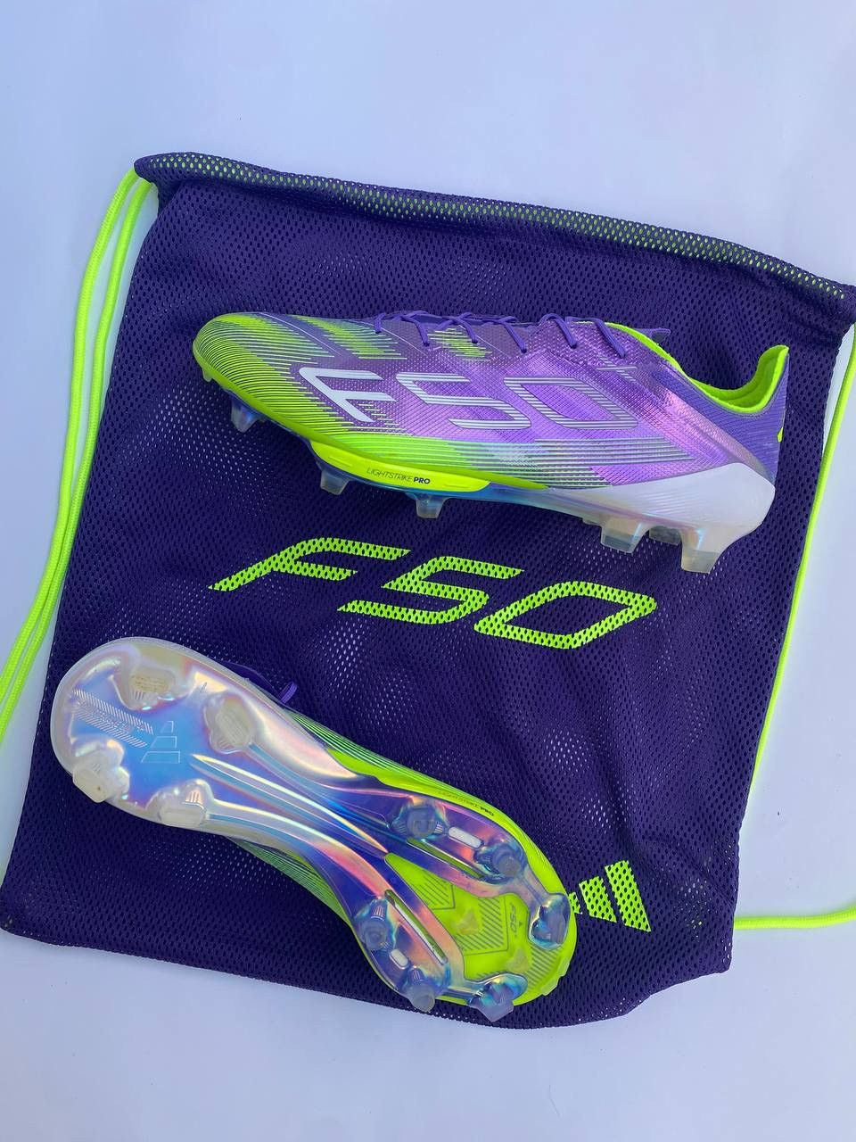 Adidas Adidas F50+ Violet/Green JS3211 Size US 9 / EU 42 - 2 Thumbnail