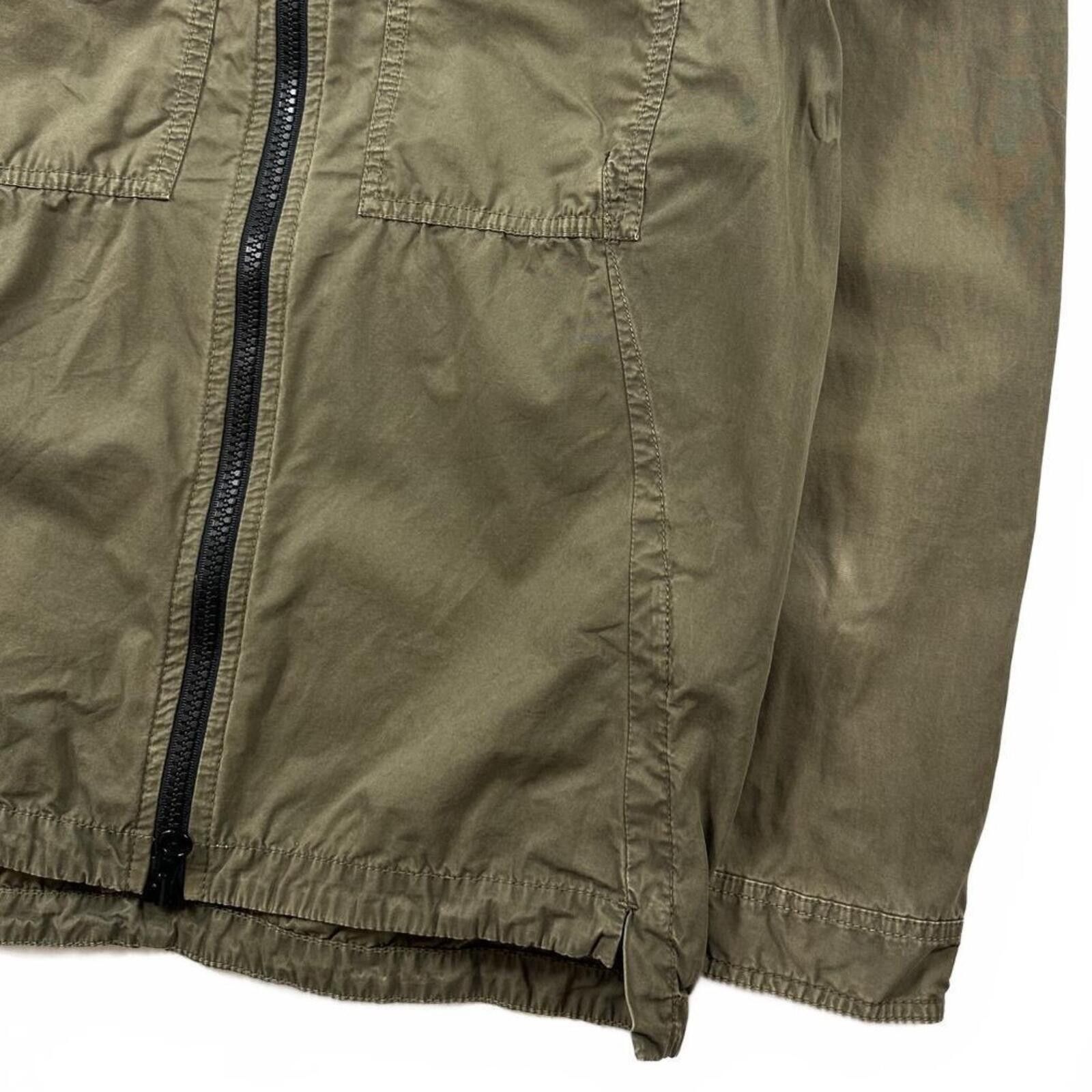 Stone Island Stone Island Zip Up Cotton Overshirt Khaki Green Small Size US S / EU 44-46 / 1 - 3 Thumbnail