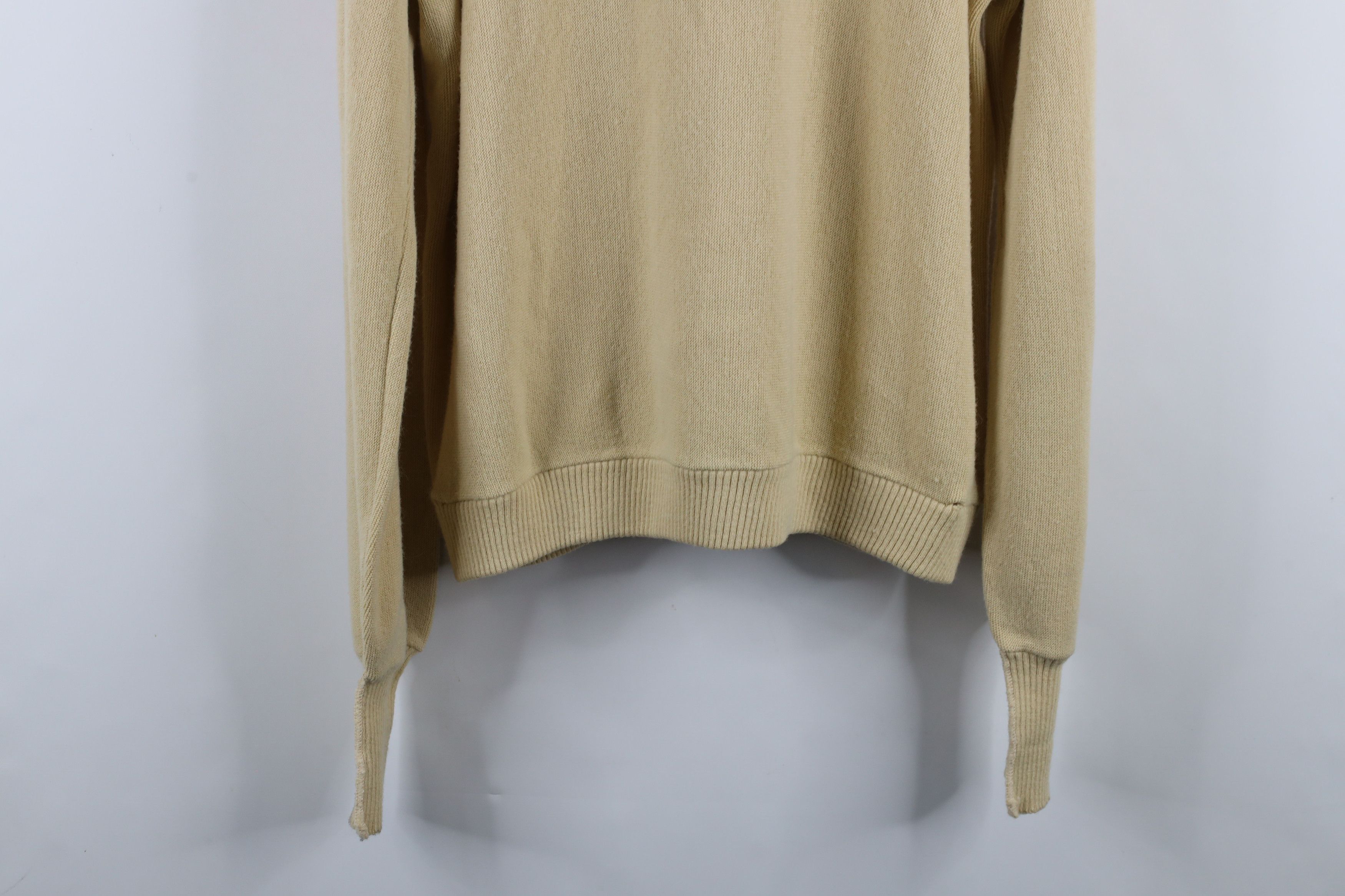 Vintage Vintage 70s Streetwear Blank Knit Cardigan Sweater Beige USA Size US XL / EU 56 / 4 - 11 Thumbnail