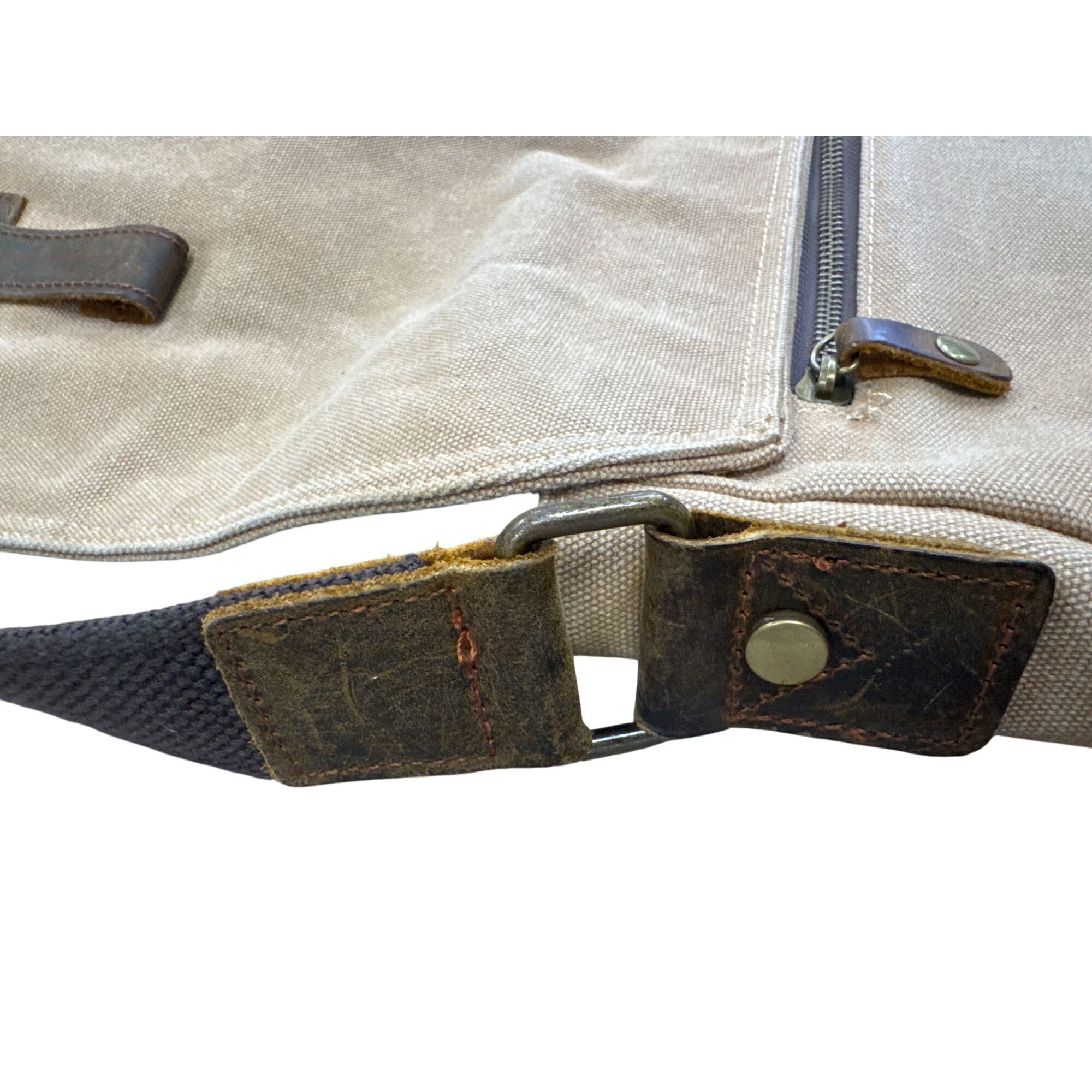 Other Vaschy Canvas & Leather Crossbody Messenger Bag 12x12 SKU 74 Size ONE SIZE - 11 Thumbnail