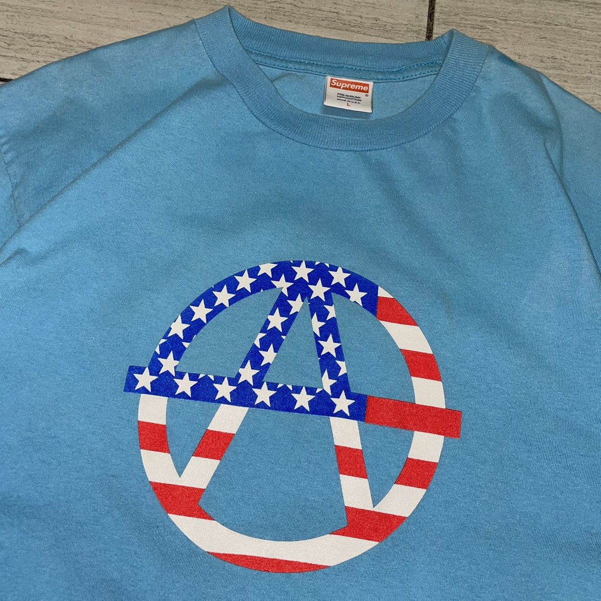 Supreme Supreme 2008 Anarchy Flag T-shirt RARE Size US L / EU 52-54 / 3 - 2 Thumbnail