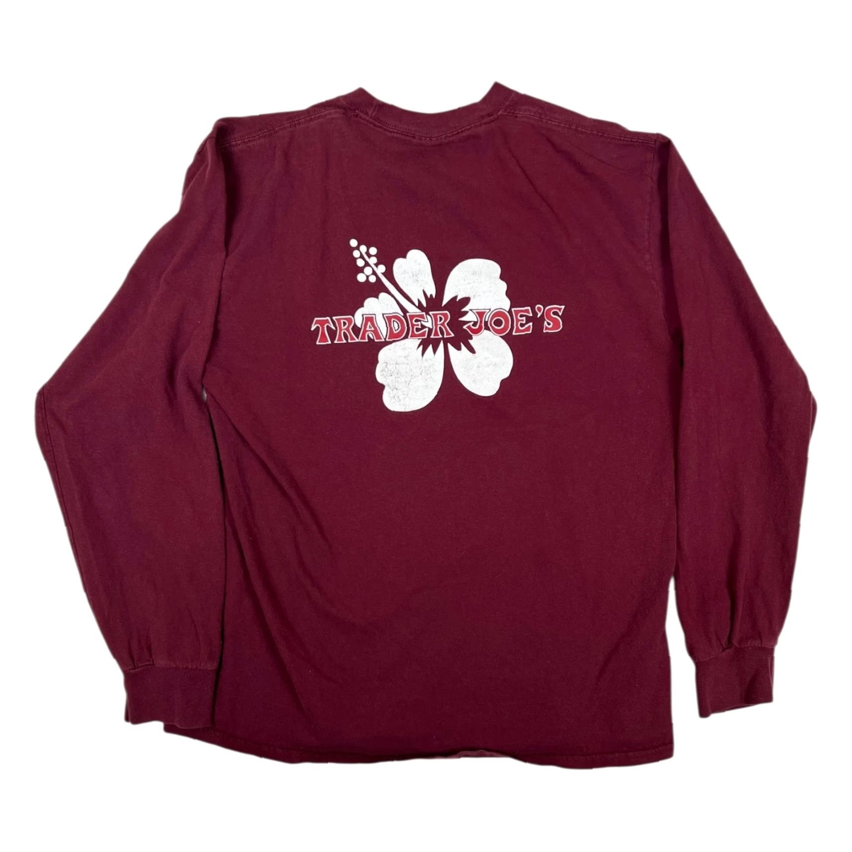 Port & Company Trader Joe’s Employee Long Sleeve Shirt Red OG Logo Double Sided L Port & Company Men Shirt 90s USA Vintage No Size US L / EU 52-54 / 3 - 2 Thumbnail