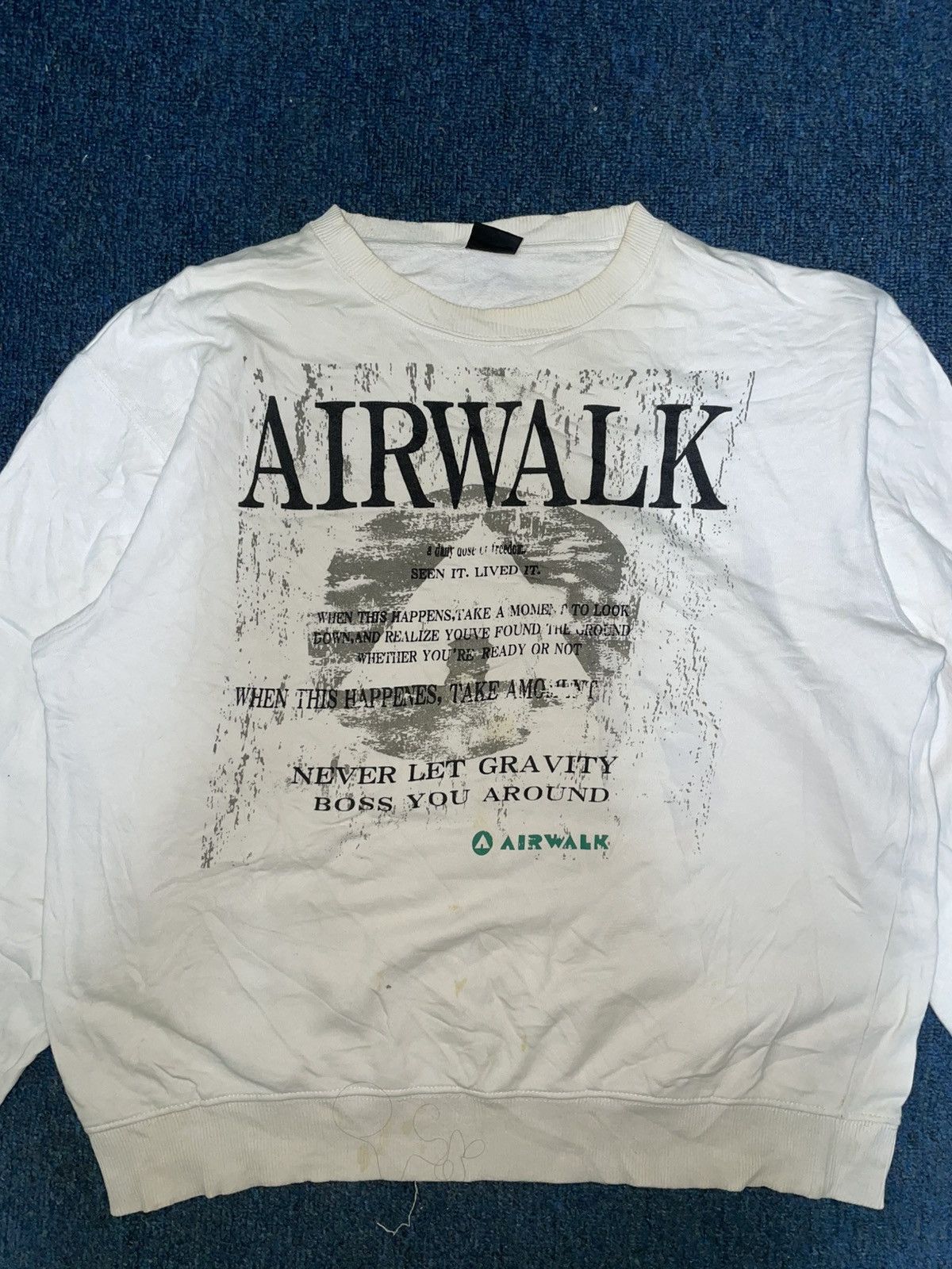Japanese Brand Vintage Airwalk Sweatshirt poems When this Happenes Size US L / EU 52-54 / 3 - 3 Thumbnail