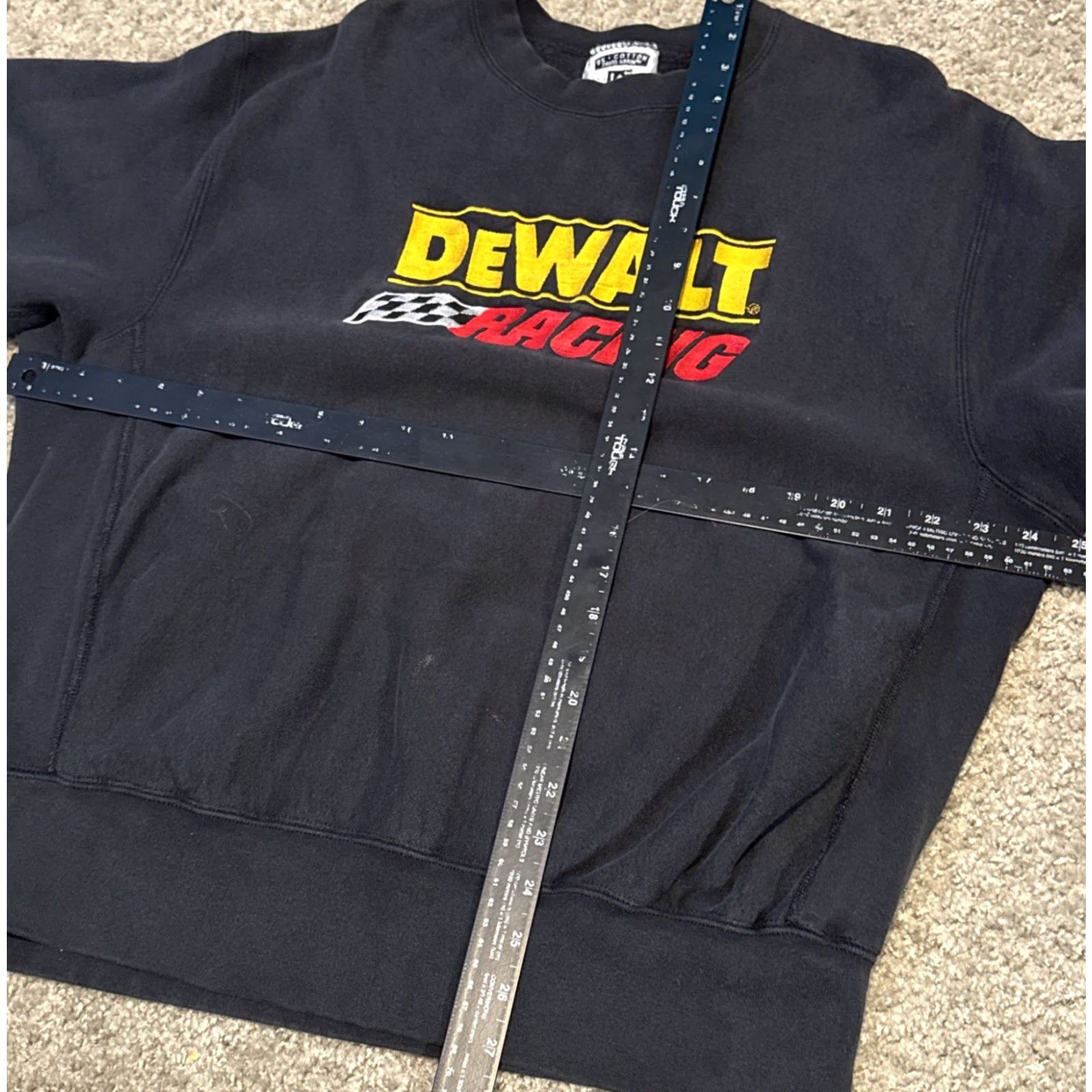 Lee VINTAGE 90s Dewalt Tools Racing Nascar Lee Cross Grain Crewneck Sweatshirt Large Mens Black Pullover Size US L / EU 52-54 / 3 - 6 Thumbnail